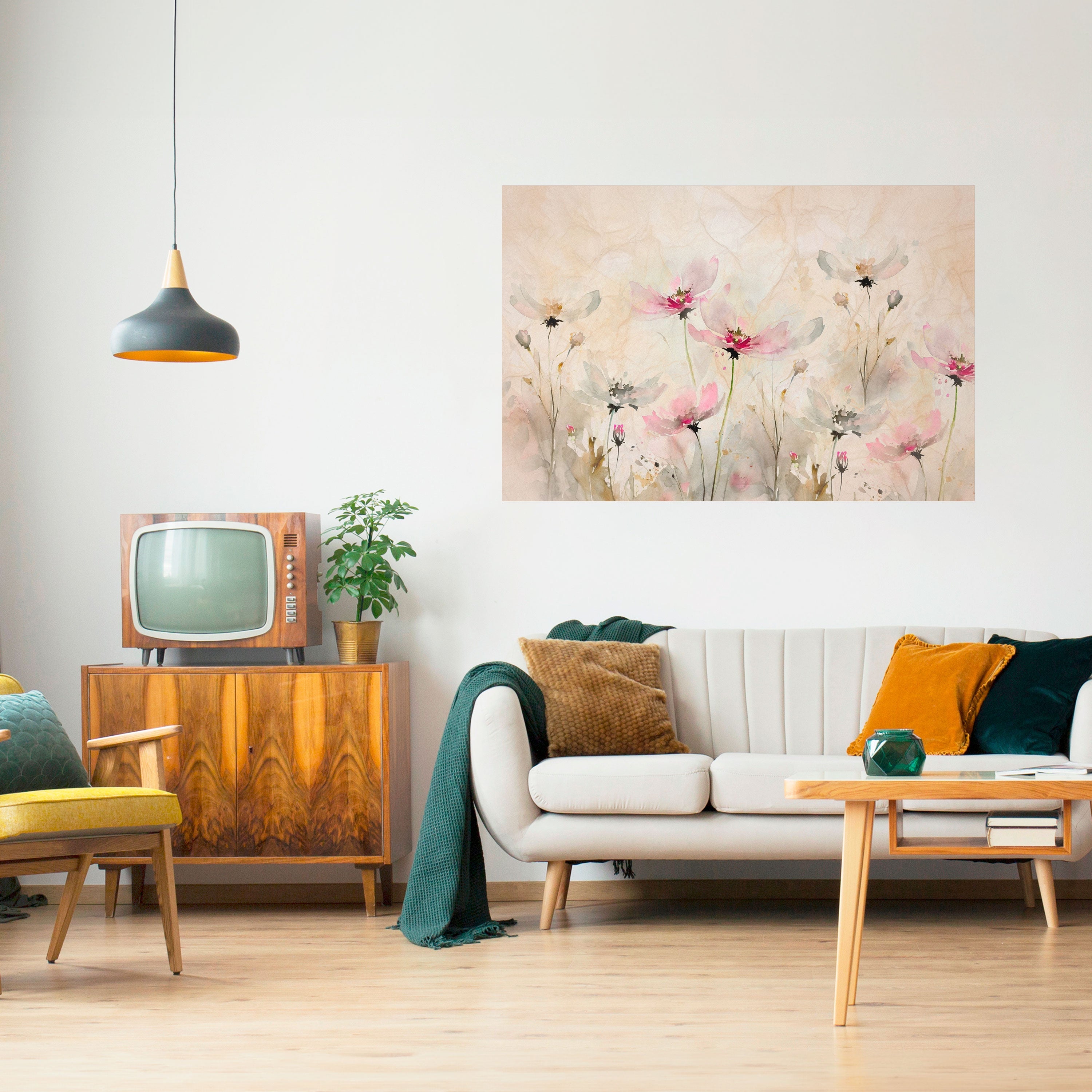 Horizontales Poster „PAINTED LIGHTNESS“ zum Abziehen und Aufkleben