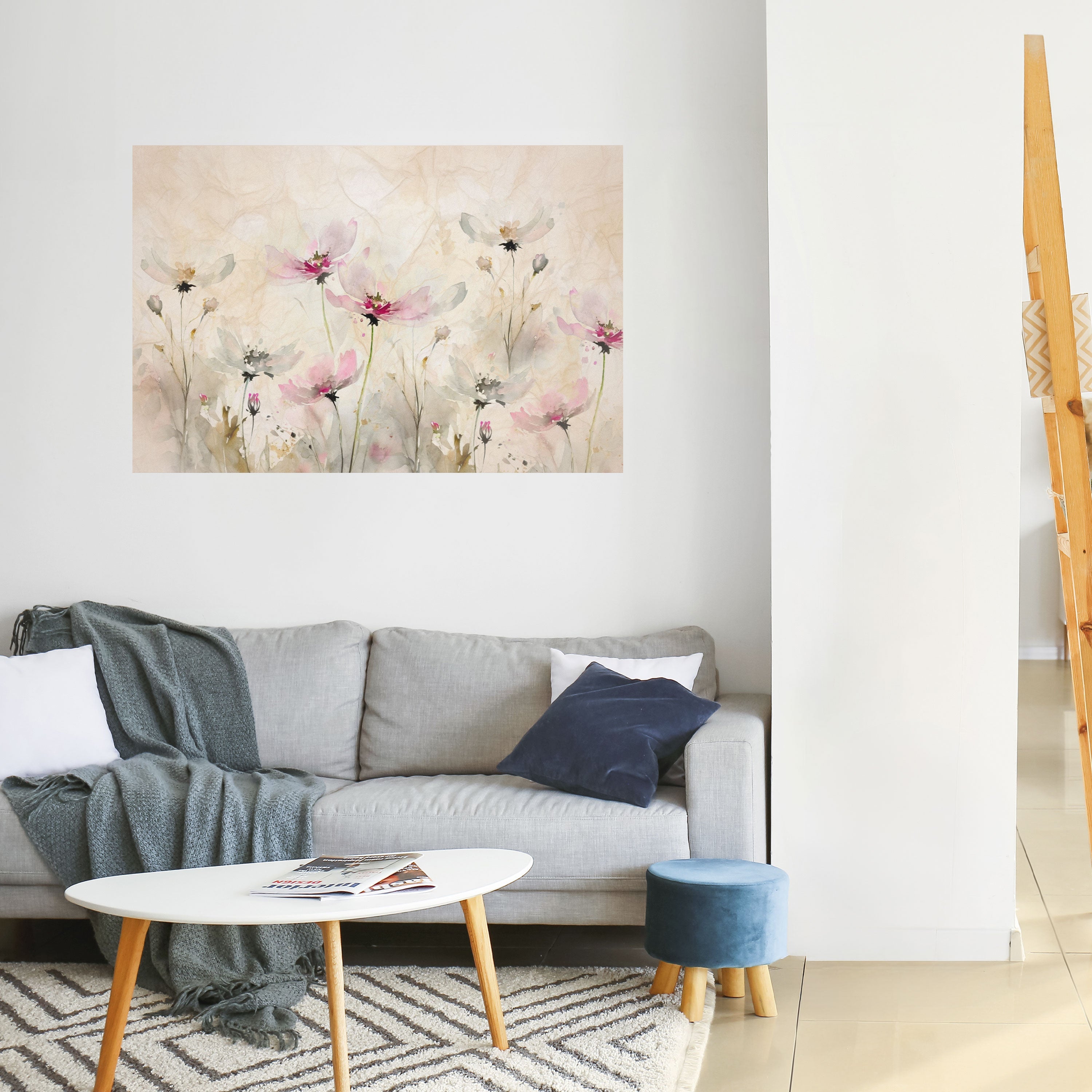 Horizontales Poster „PAINTED LIGHTNESS“ zum Abziehen und Aufkleben