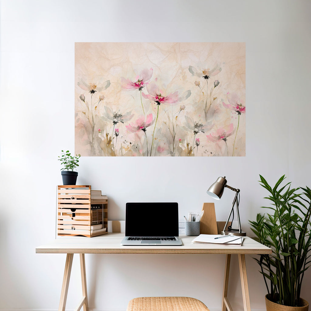 Horizontales Poster „PAINTED LIGHTNESS“ zum Abziehen und Aufkleben