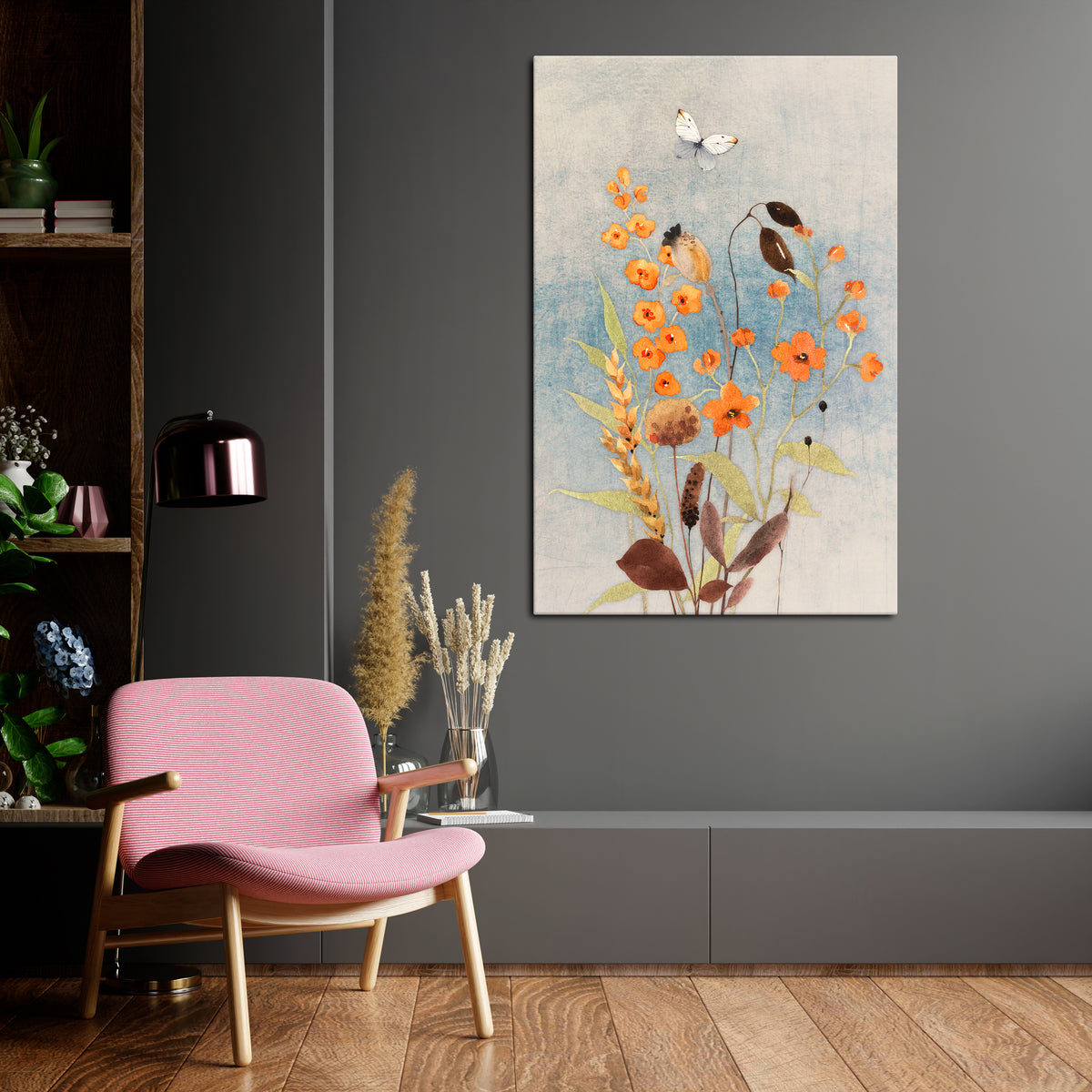 WHISPERS OF WILDFLOWERS Vertical Canvas Print