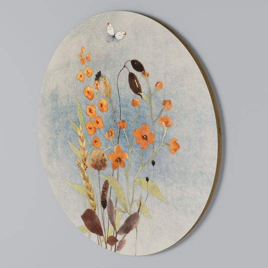 WHISPERS OF WILDFLOWERS Rundes Wandbild