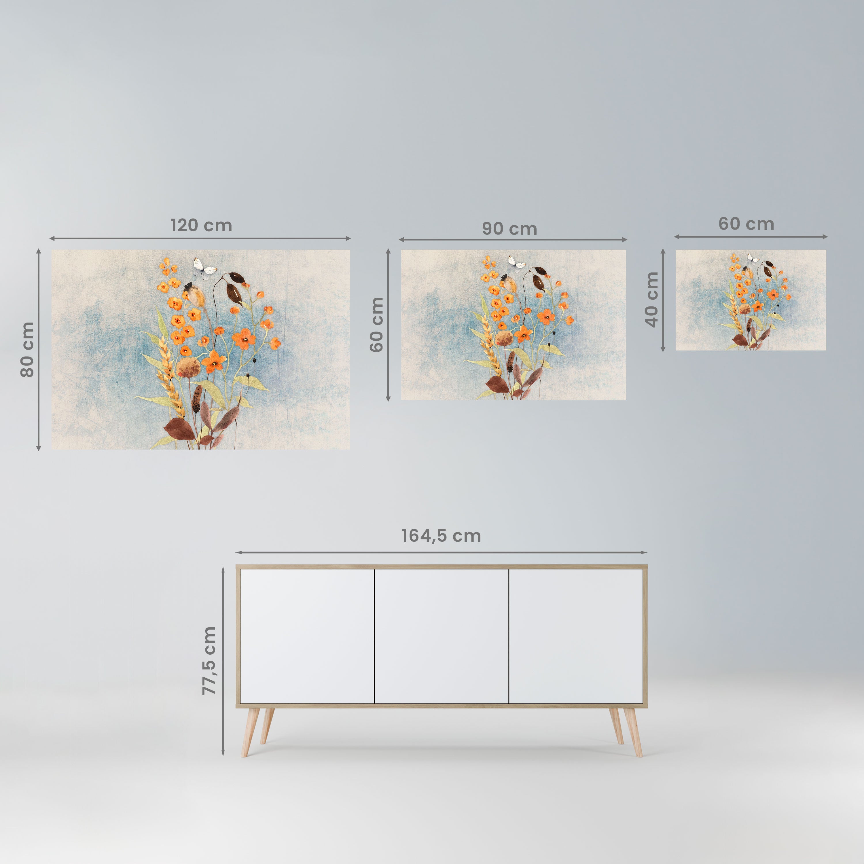 WHISPERS OF WILDFLOWERS Horizontales Poster zum Abziehen und Aufkleben