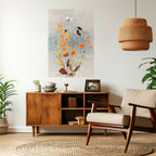 WHISPERS OF WILDFLOWERS Selbstklebendes Poster - Hochformat