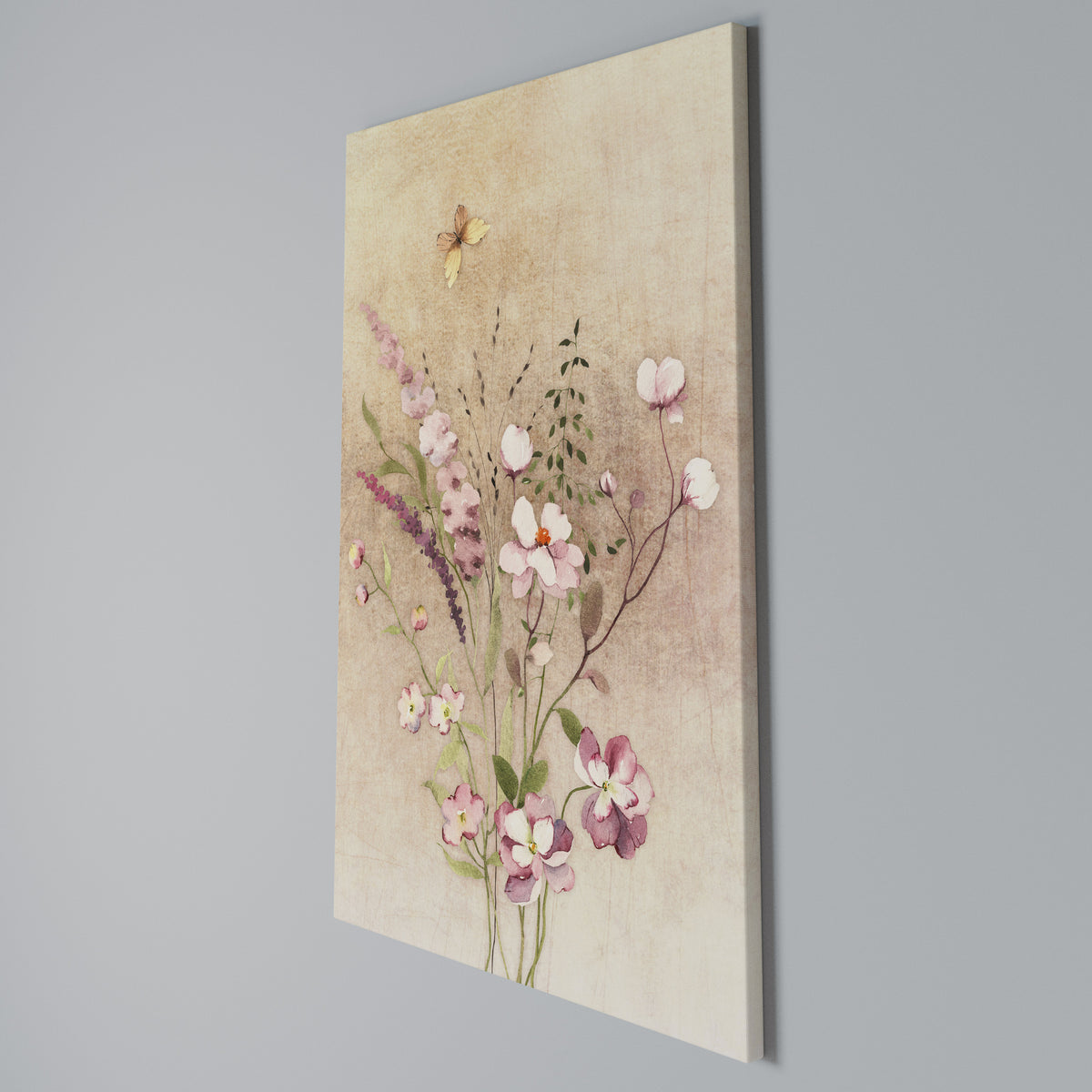 FLOWERED REVERIE Vertical Canvas Print