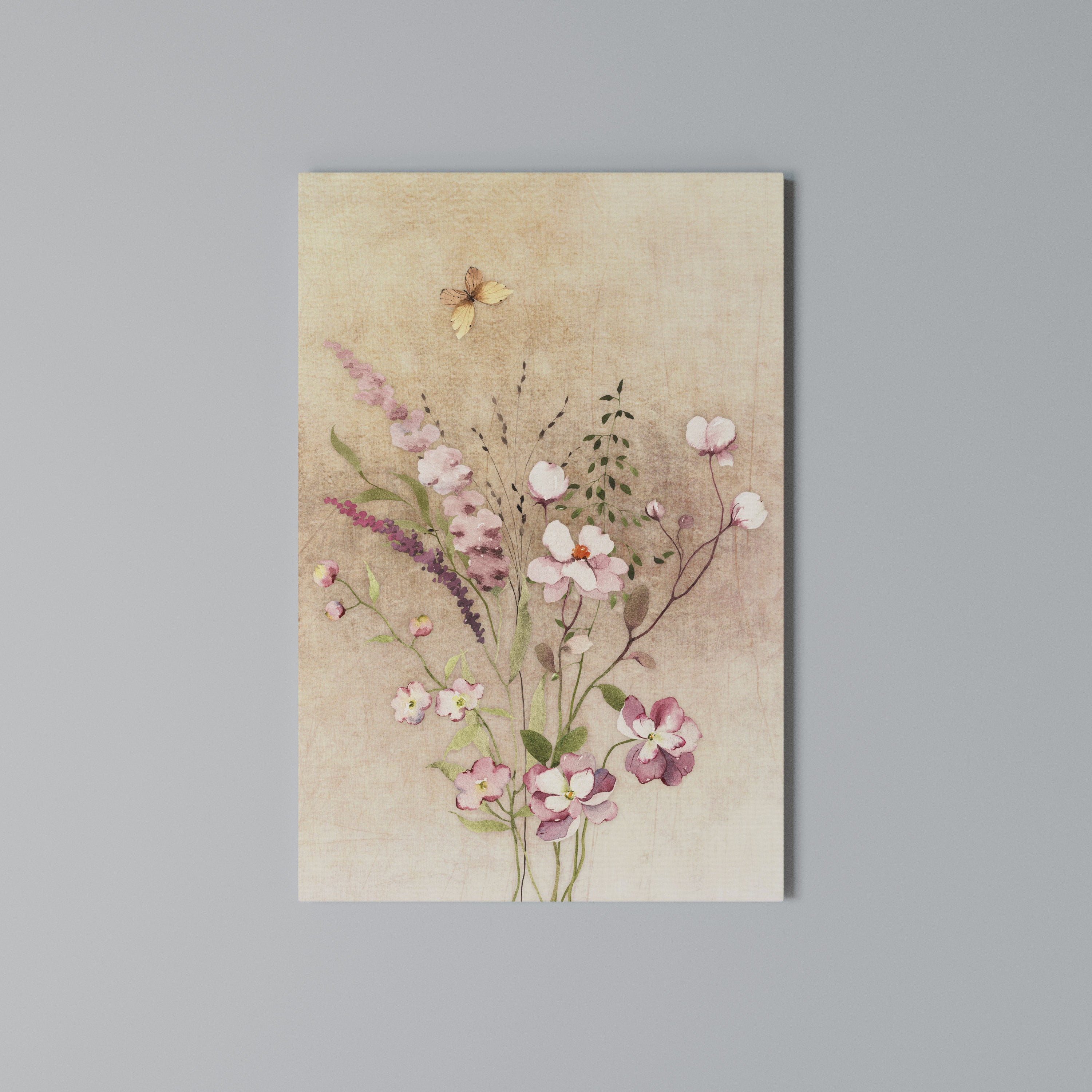 FLOWERED REVERIE Vertical Canvas Print