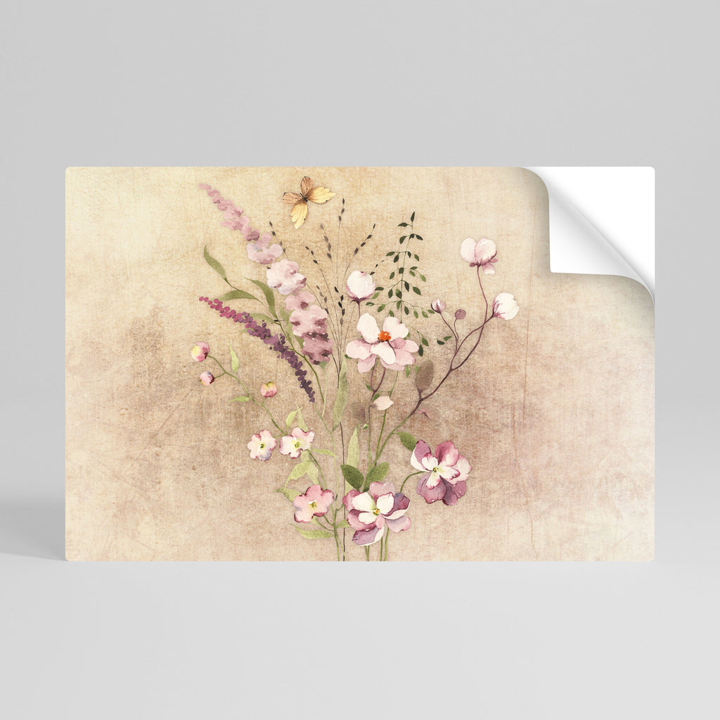 Horizontales Poster „FLOWERED REVERIE“ zum Abziehen und Aufkleben