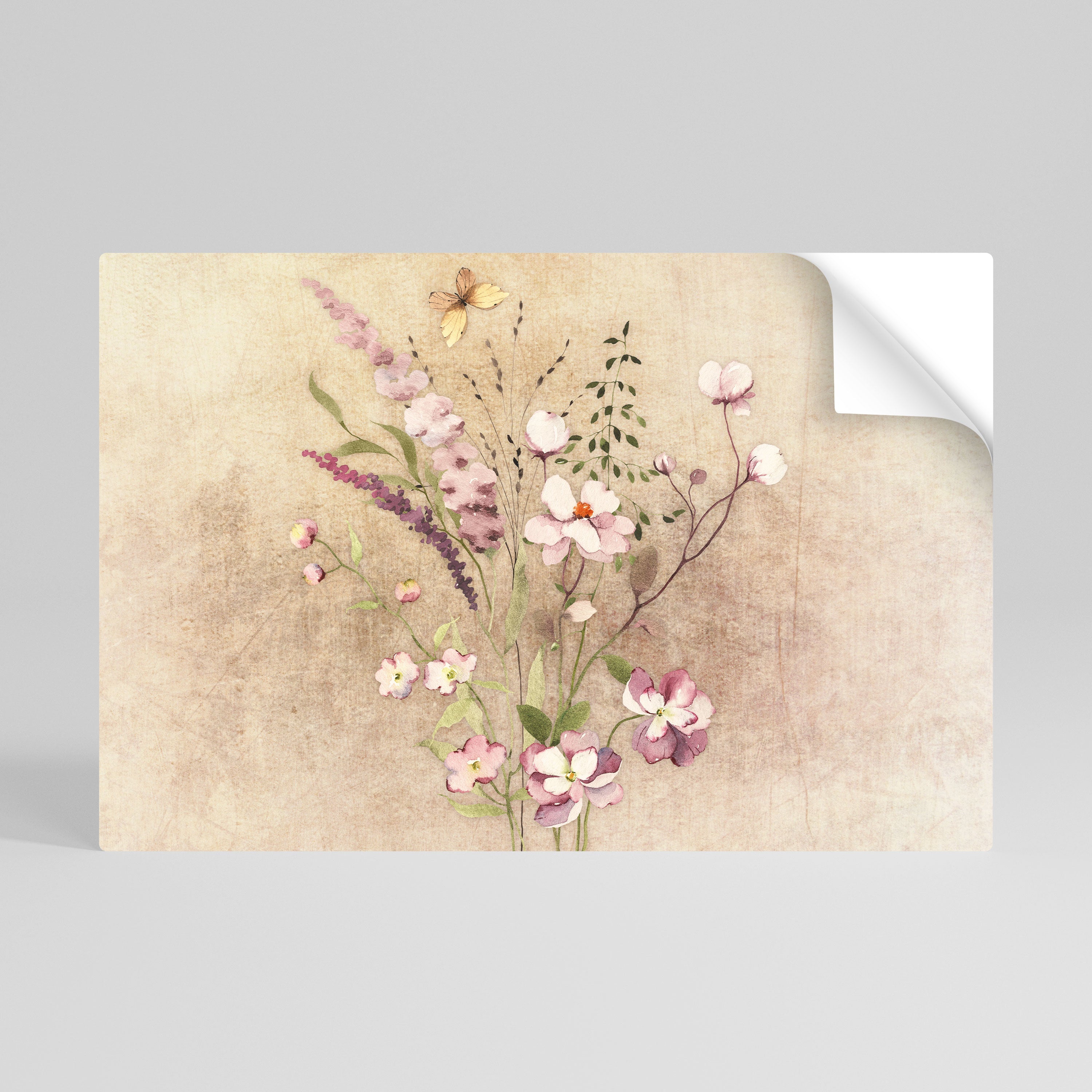 Horizontales Poster „FLOWERED REVERIE“ zum Abziehen und Aufkleben