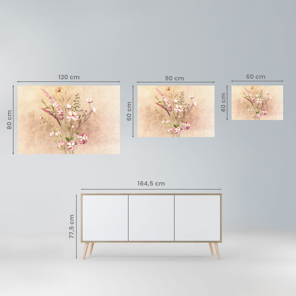 Horizontales Poster „FLOWERED REVERIE“ zum Abziehen und Aufkleben