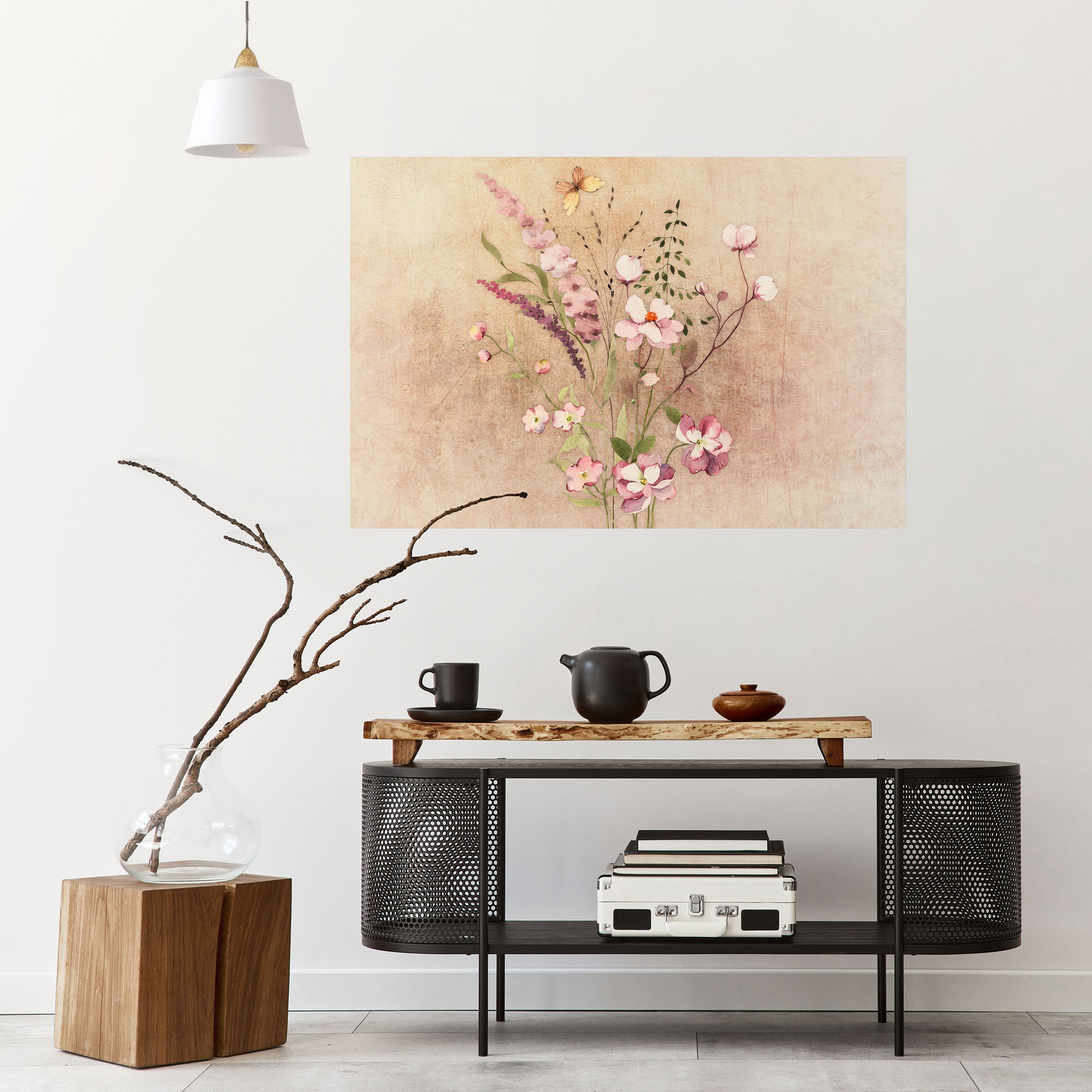 Horizontales Poster „FLOWERED REVERIE“ zum Abziehen und Aufkleben