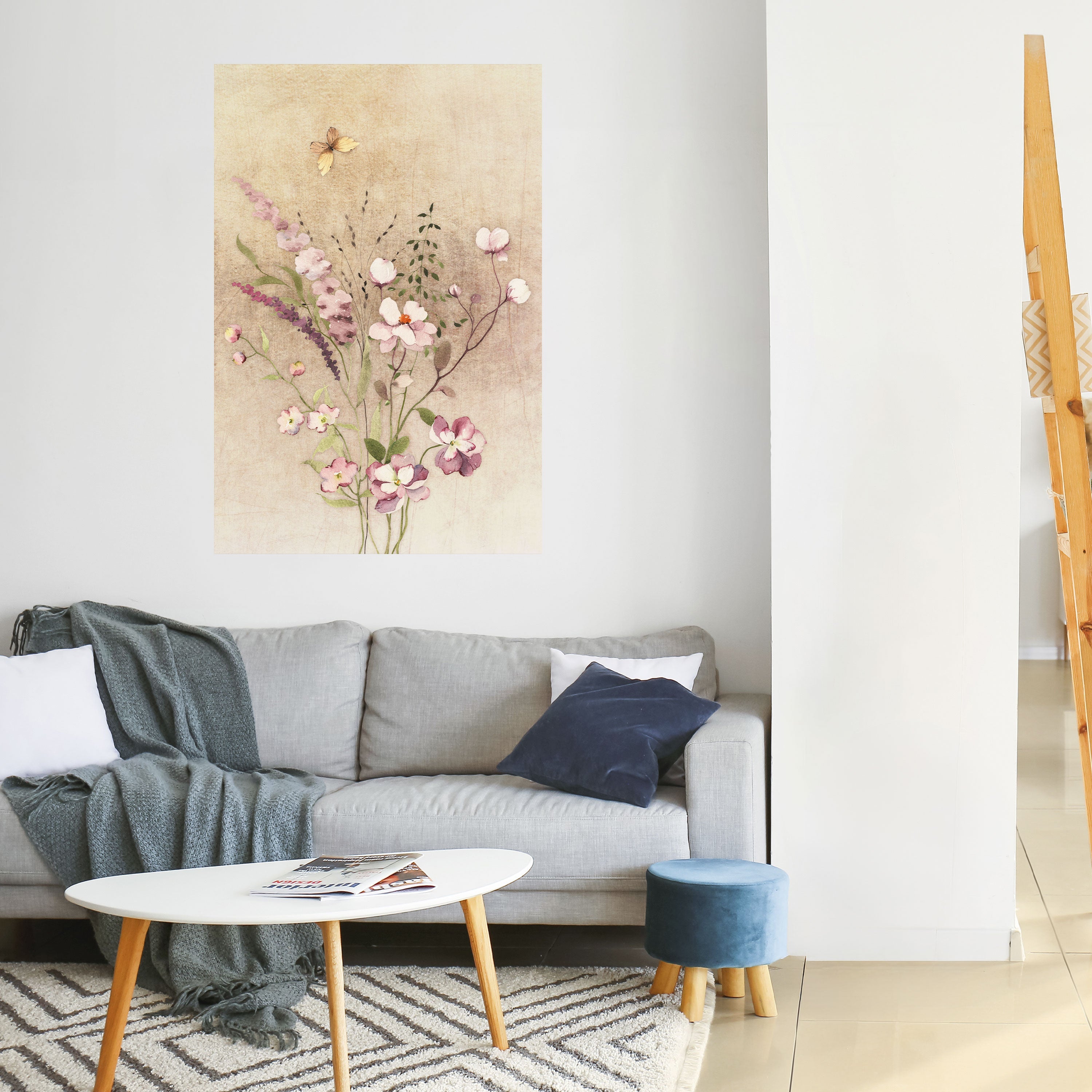 FLOWERED REVERIE Vertikales Poster zum Abziehen und Aufkleben