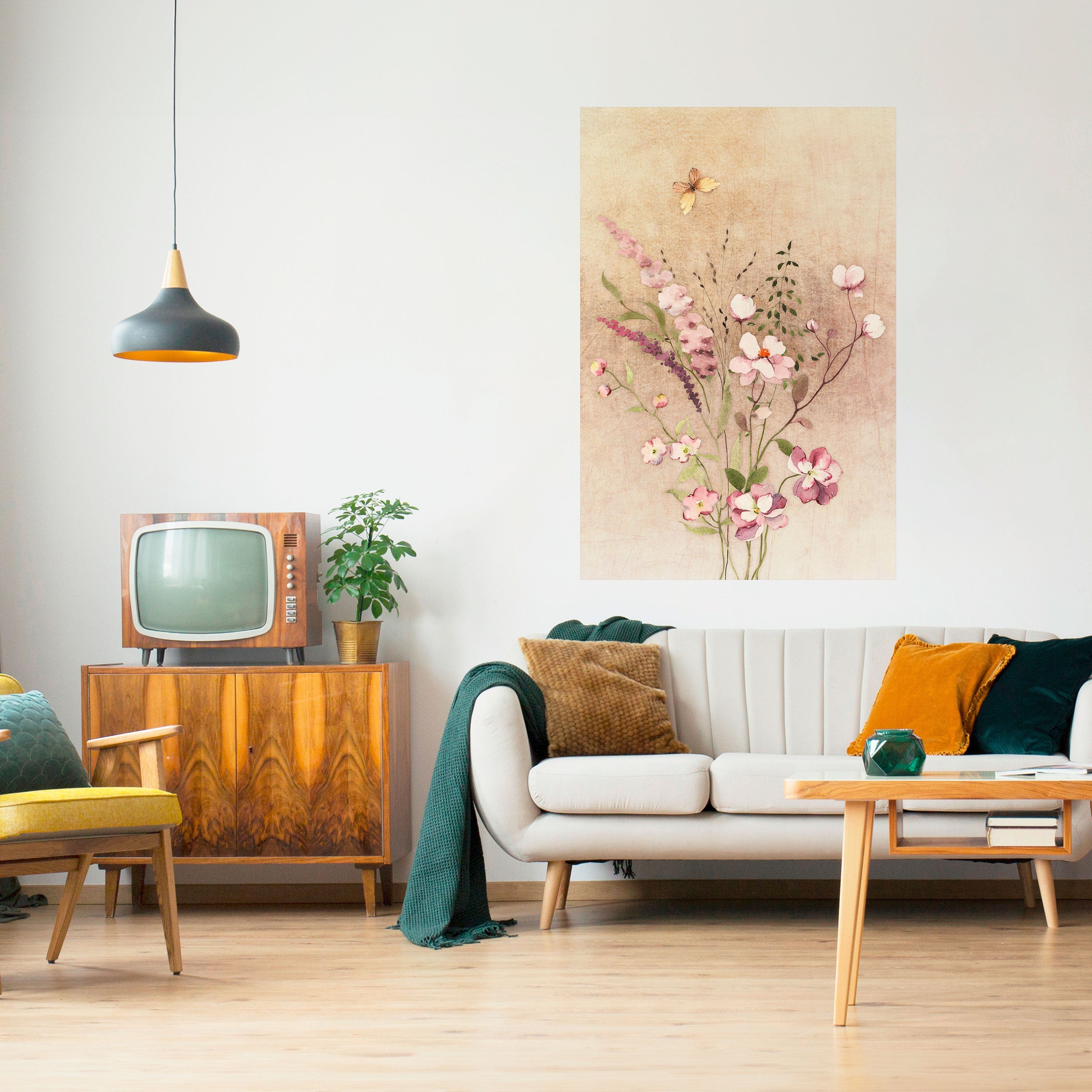FLOWERED REVERIE Vertikales Poster zum Abziehen und Aufkleben