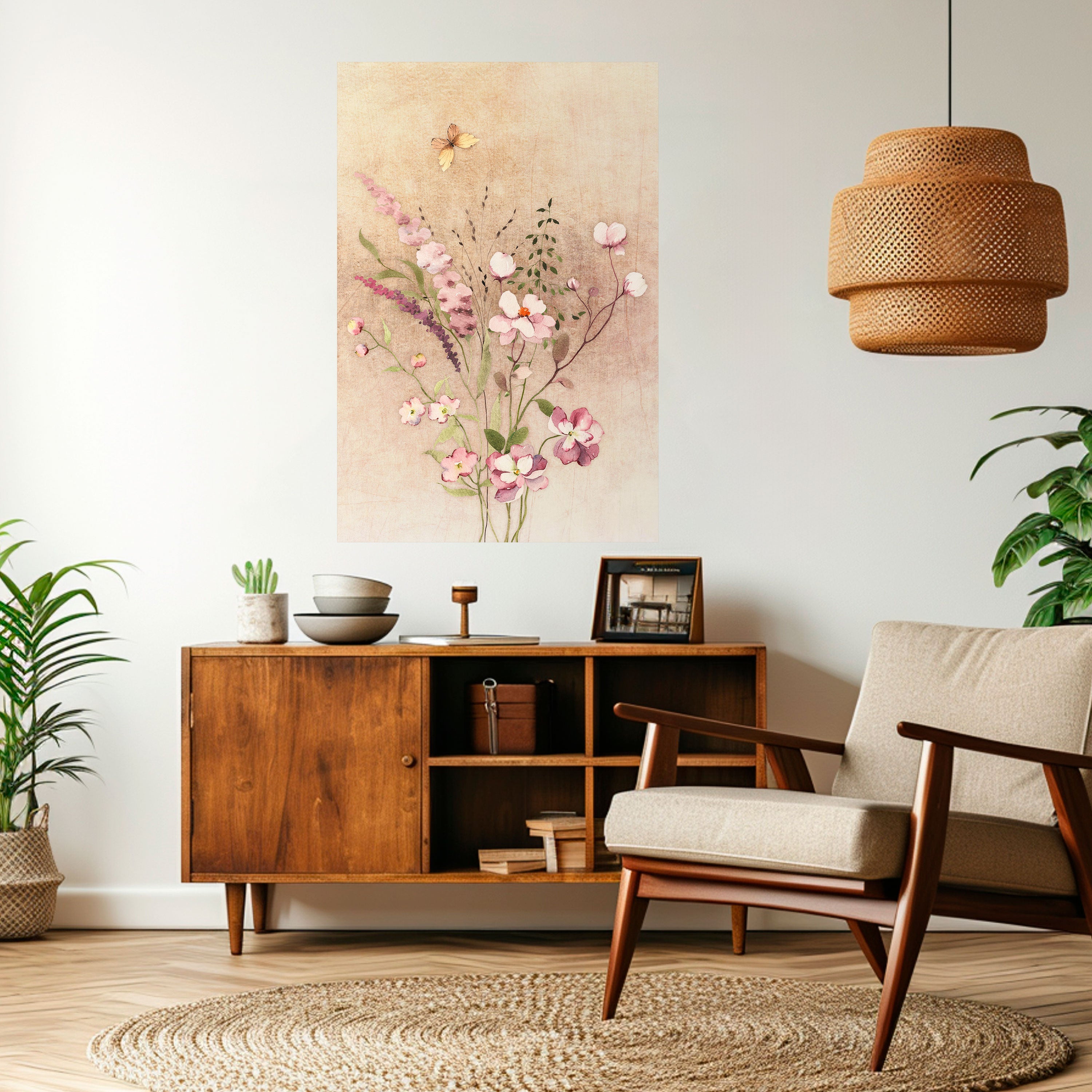 FLOWERED REVERIE Vertikales Poster zum Abziehen und Aufkleben