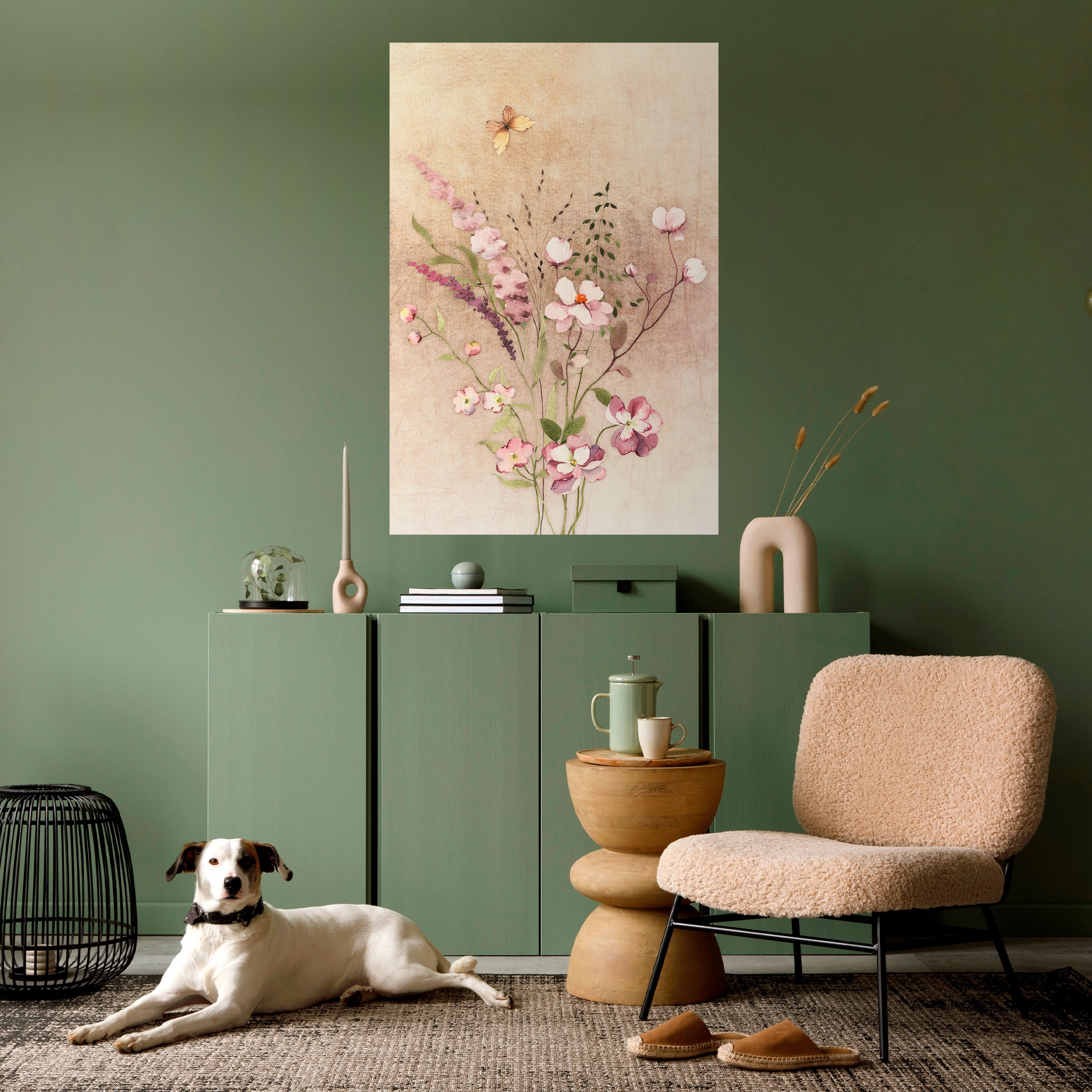 FLOWERED REVERIE Vertikales Poster zum Abziehen und Aufkleben