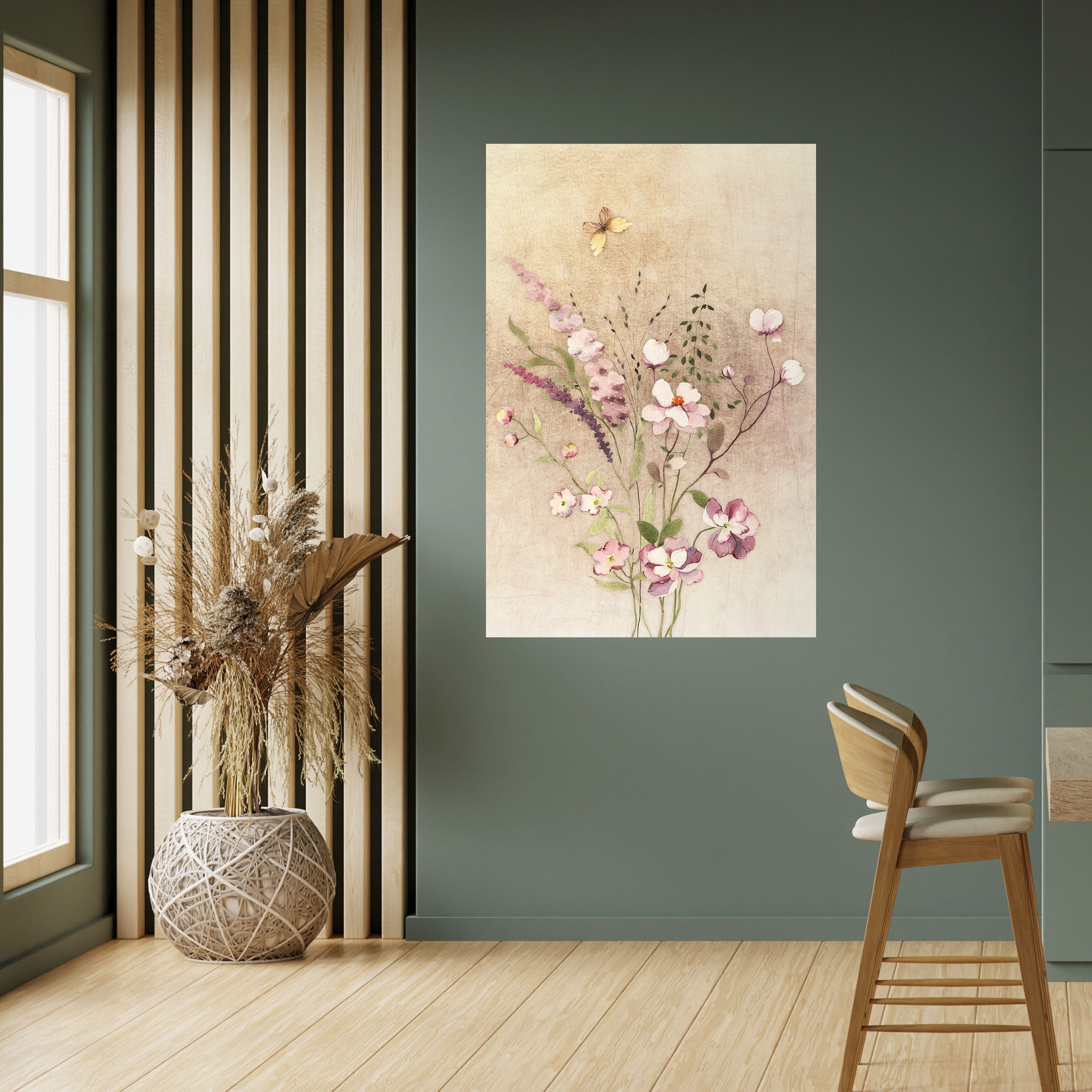 FLOWERED REVERIE Vertikales Poster zum Abziehen und Aufkleben