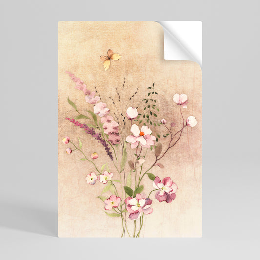 FLOWERED REVERIE Selbstklebendes Poster - Hochformat