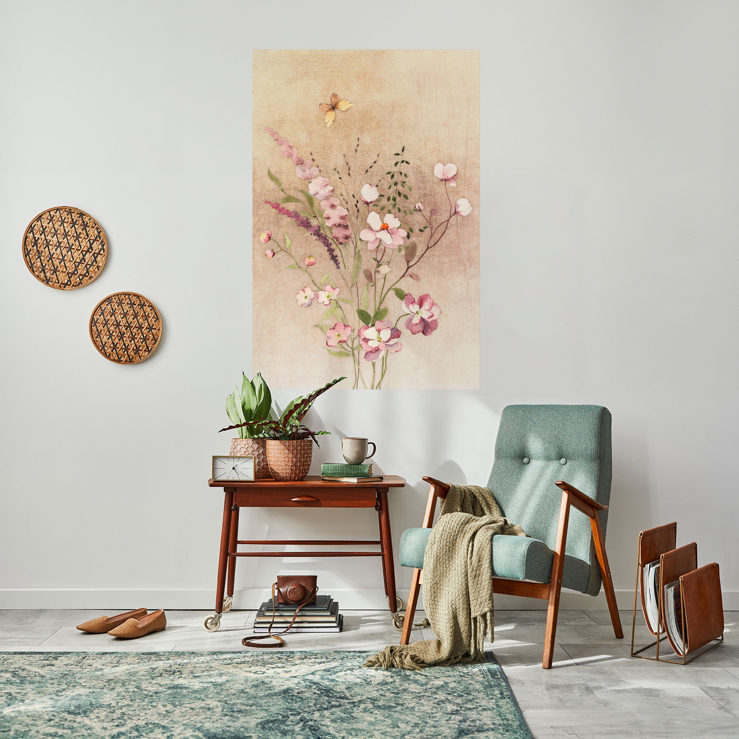 FLOWERED REVERIE Vertikales Poster zum Abziehen und Aufkleben