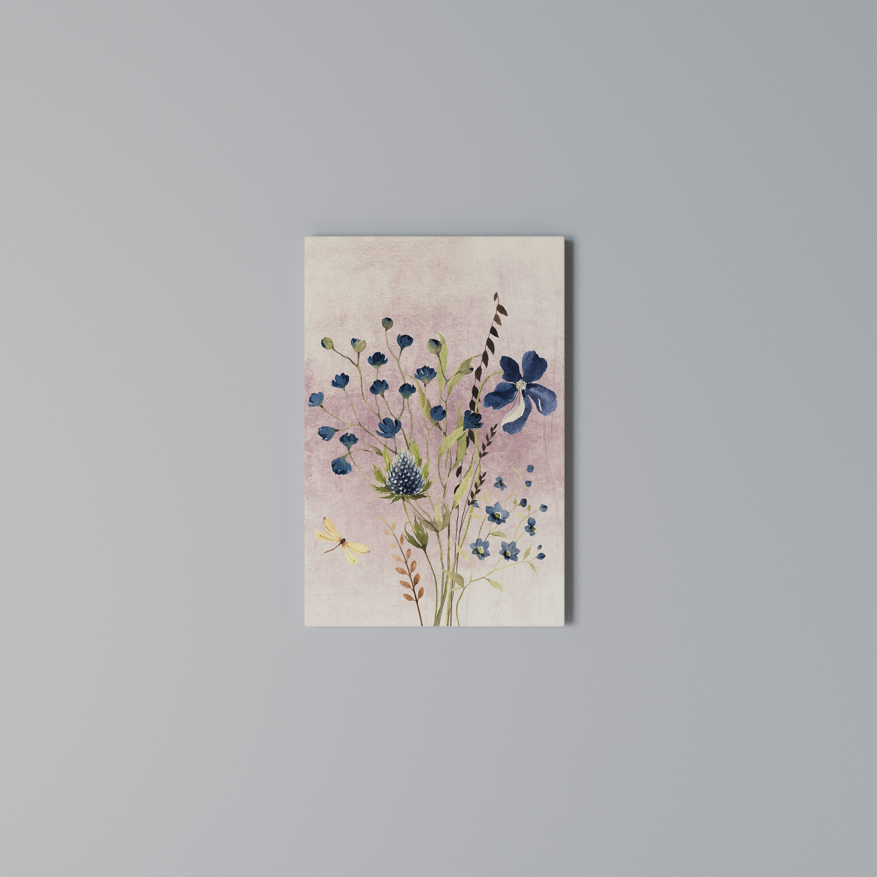 CORNFLOWER REVERIE Vertical Canvas Print