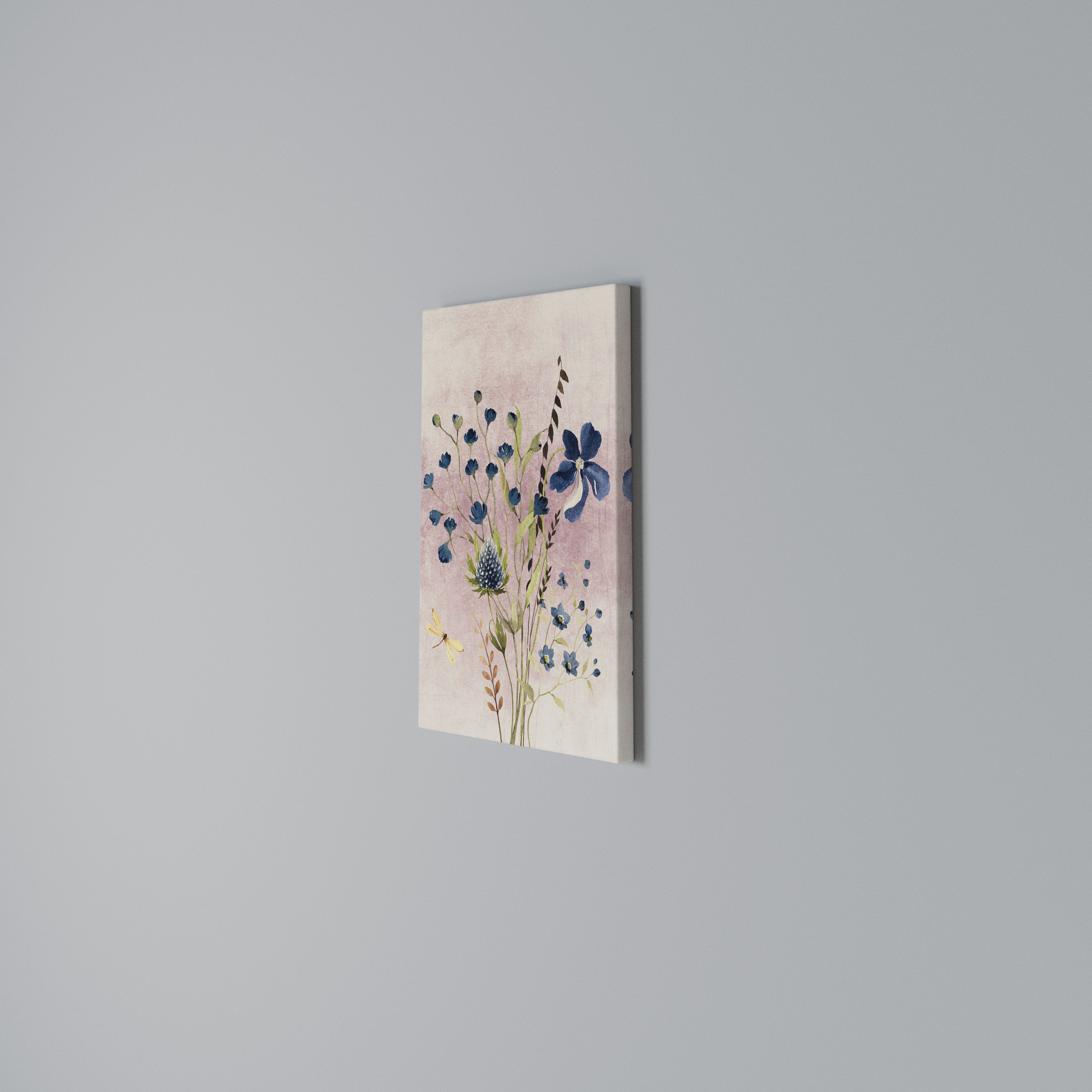 CORNFLOWER REVERIE Vertical Canvas Print