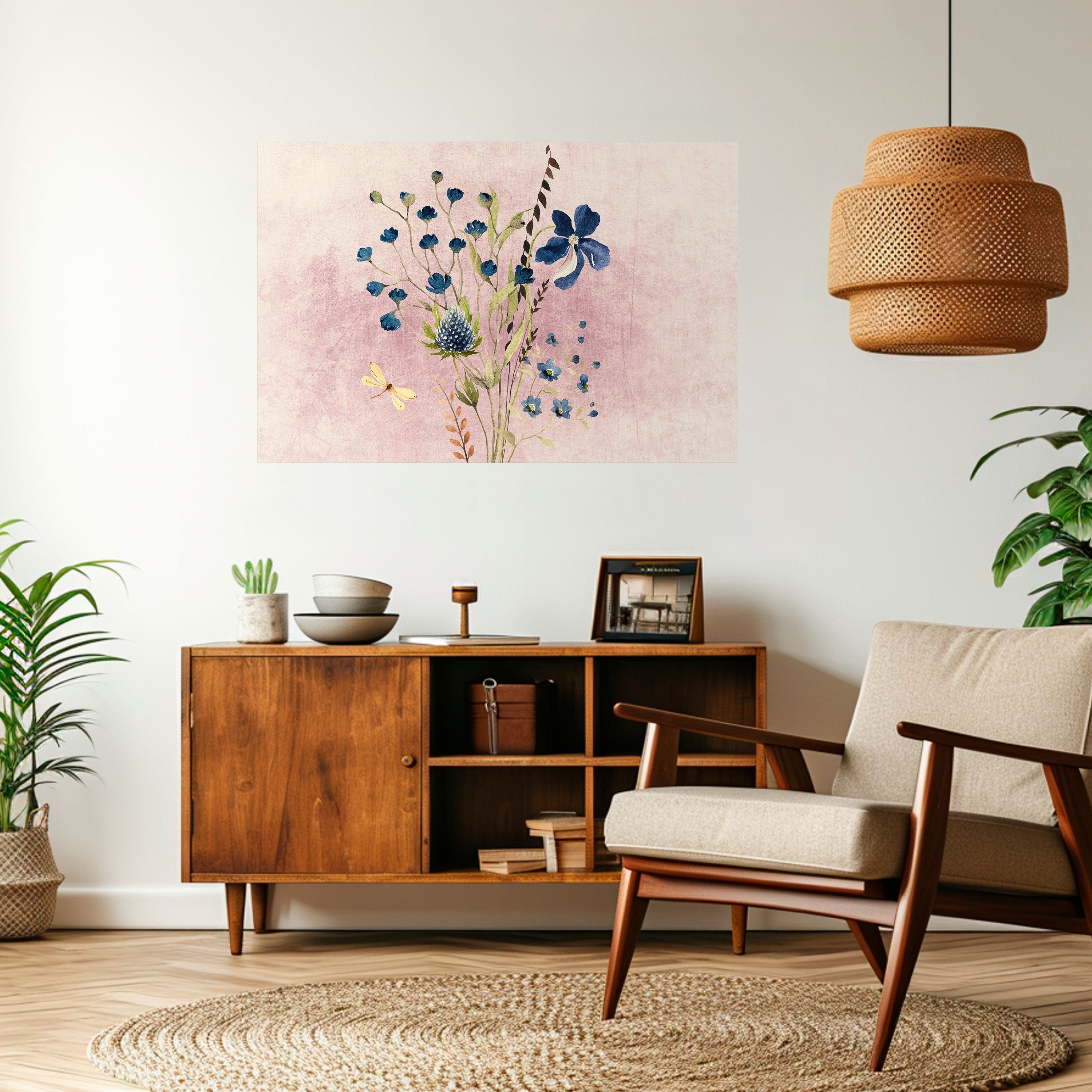 Cornflower Reverie Horizontales Poster zum Abziehen und Aufkleben