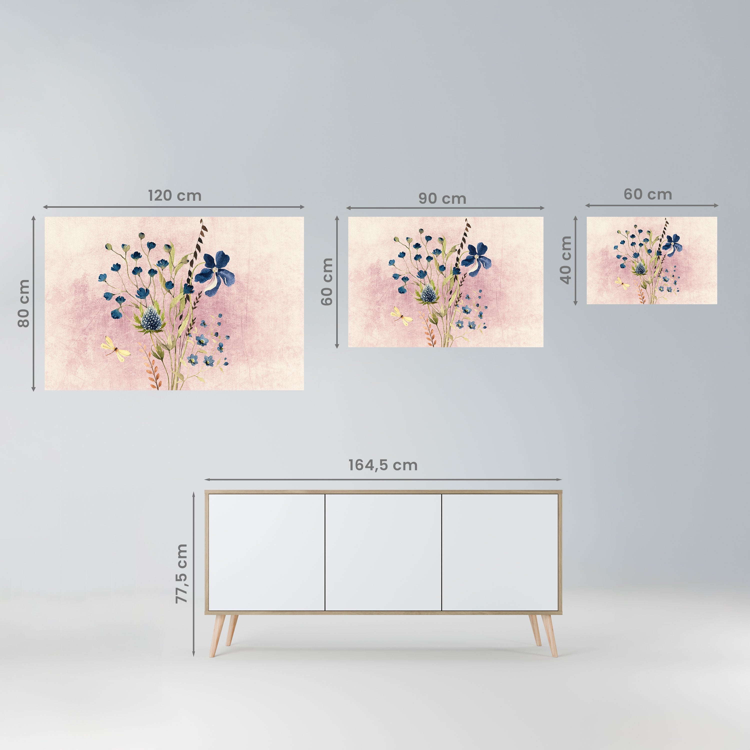 Cornflower Reverie Horizontales Poster zum Abziehen und Aufkleben
