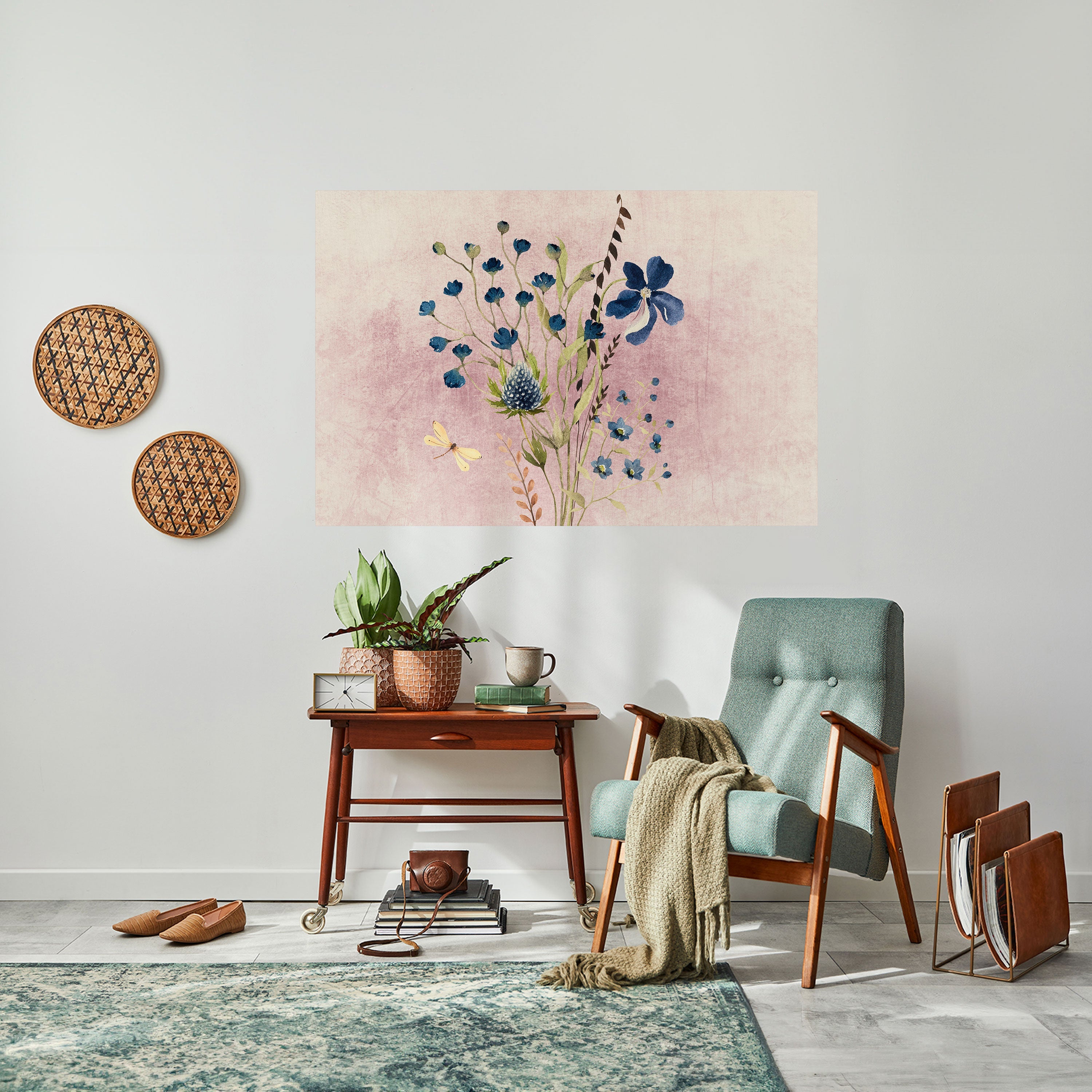 Cornflower Reverie Horizontales Poster zum Abziehen und Aufkleben