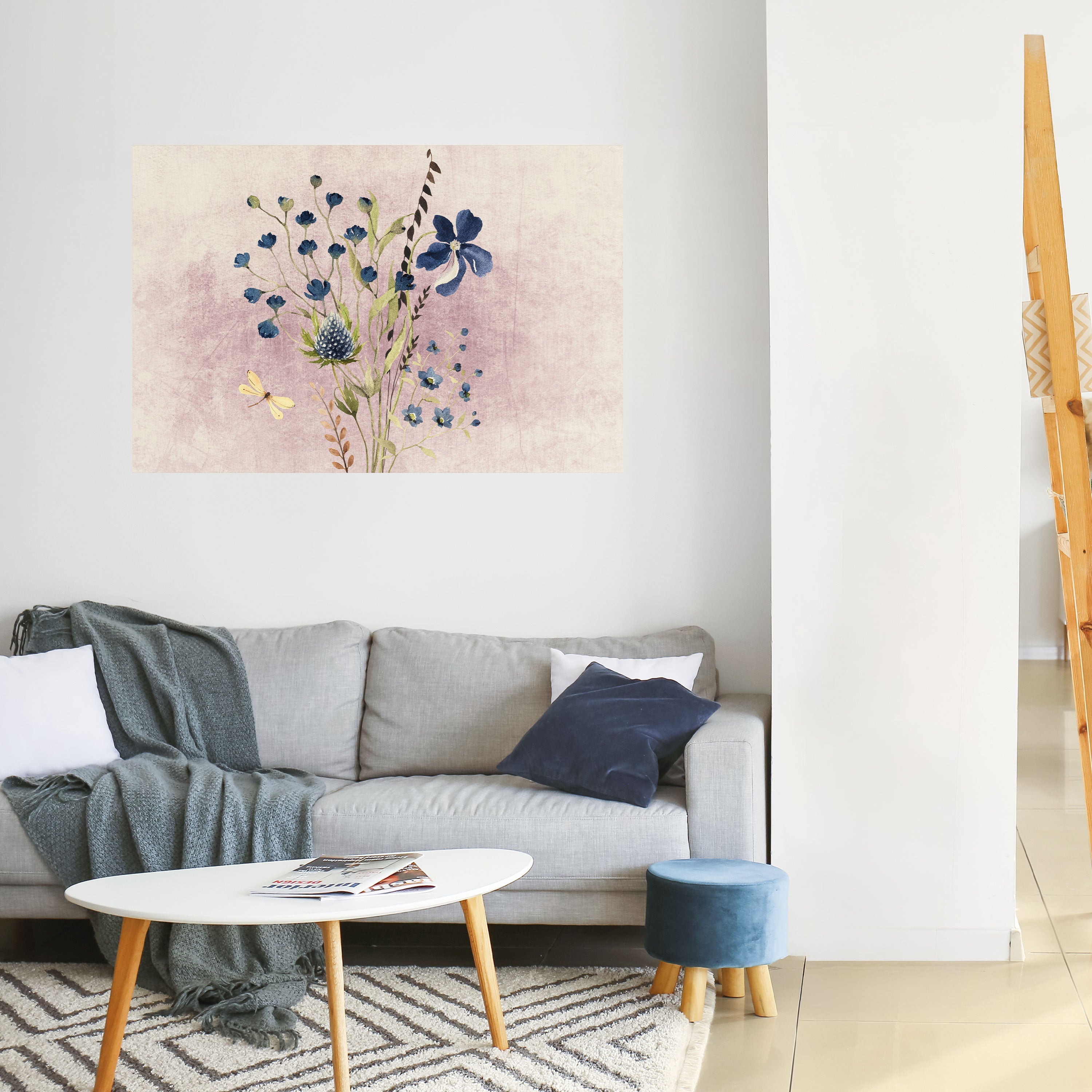 Cornflower Reverie Horizontales Poster zum Abziehen und Aufkleben