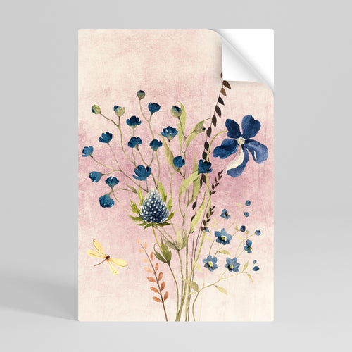 CORNFLOWER REVERIE Selbstklebendes Poster - Hochformat