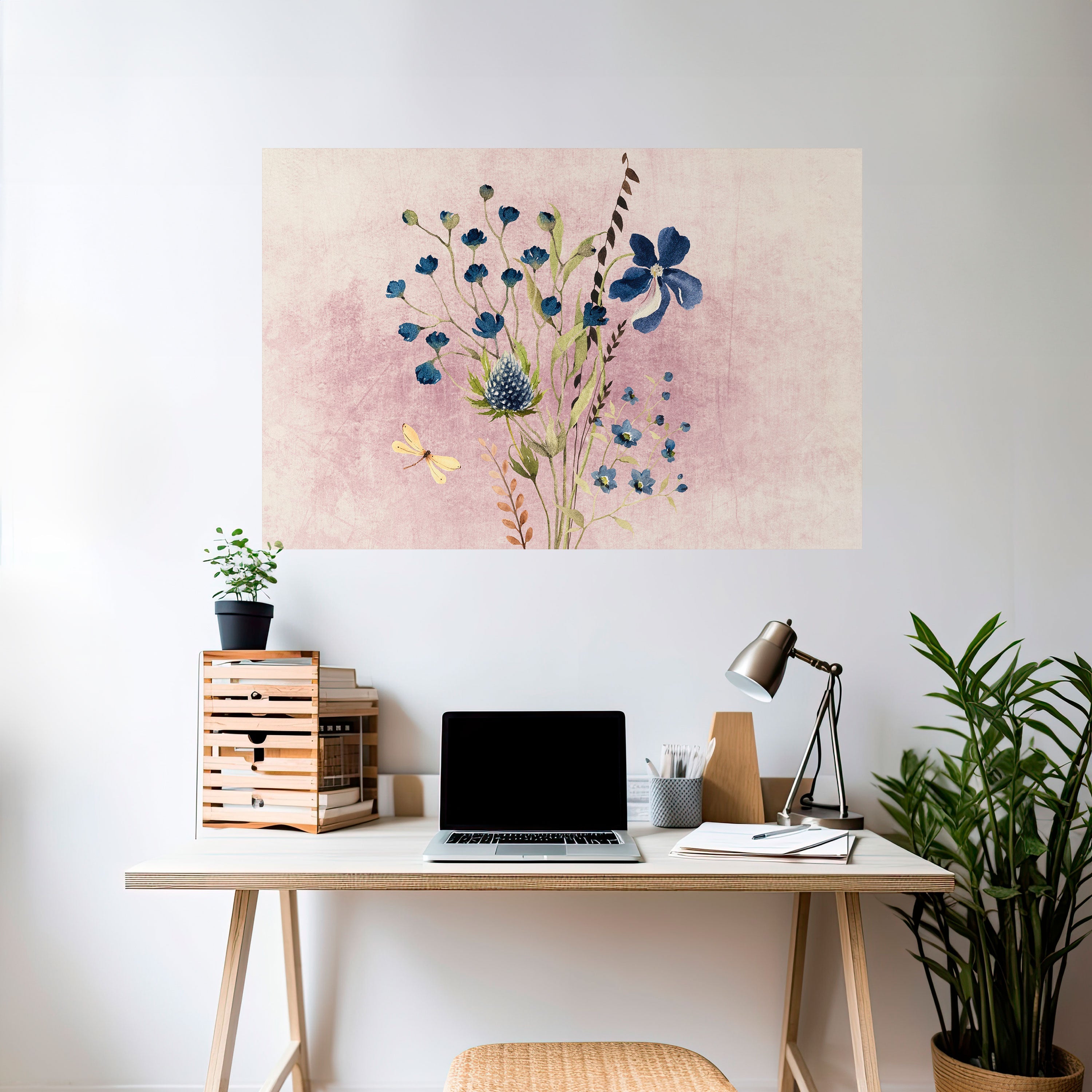 Cornflower Reverie Horizontales Poster zum Abziehen und Aufkleben