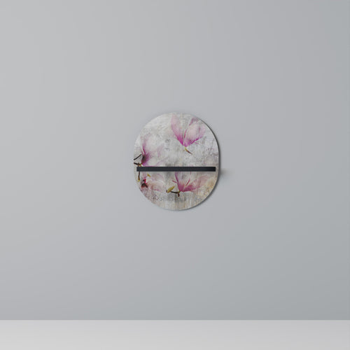 ASTONISHING MAGNOLIA Ovales Kunstregal in Schwarz