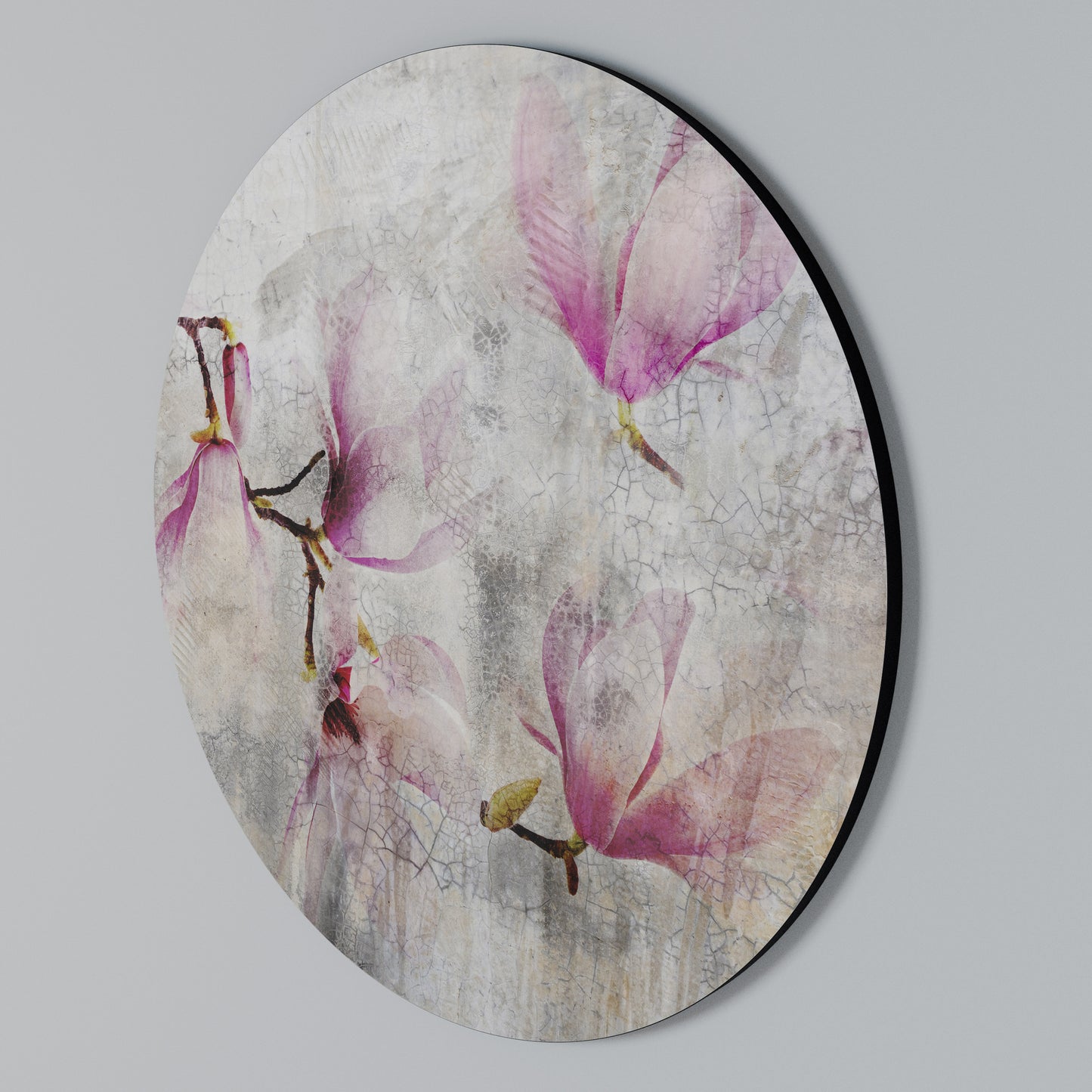 ASTONISHING MAGNOLIA Rundes Wandbild