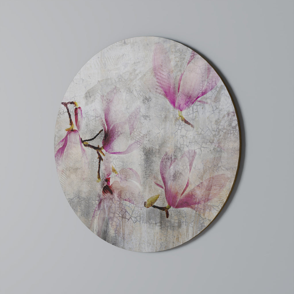 ERSTAUNLICHE MAGNOLIA Runde Wandkunst
