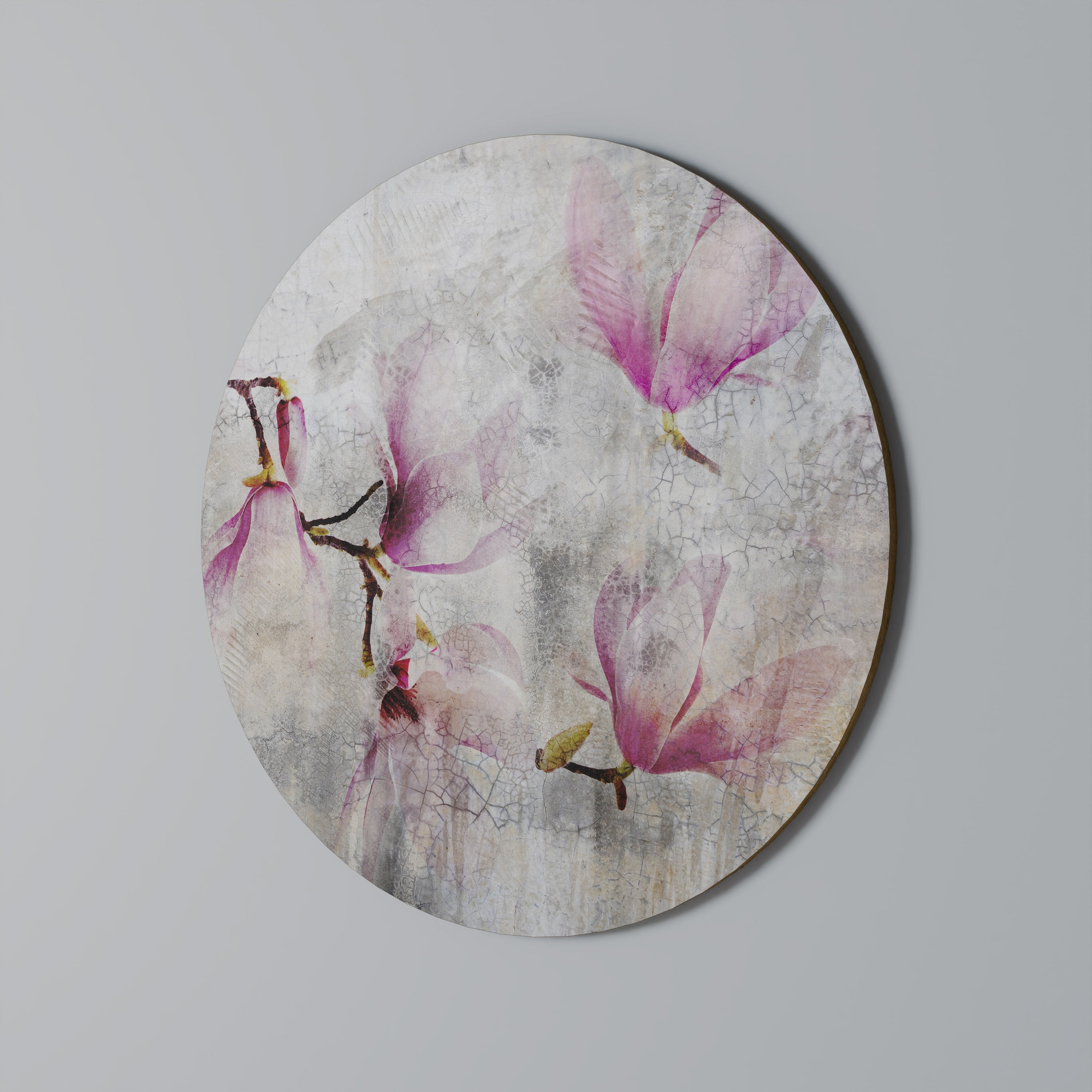 ERSTAUNLICHE MAGNOLIA Runde Wandkunst