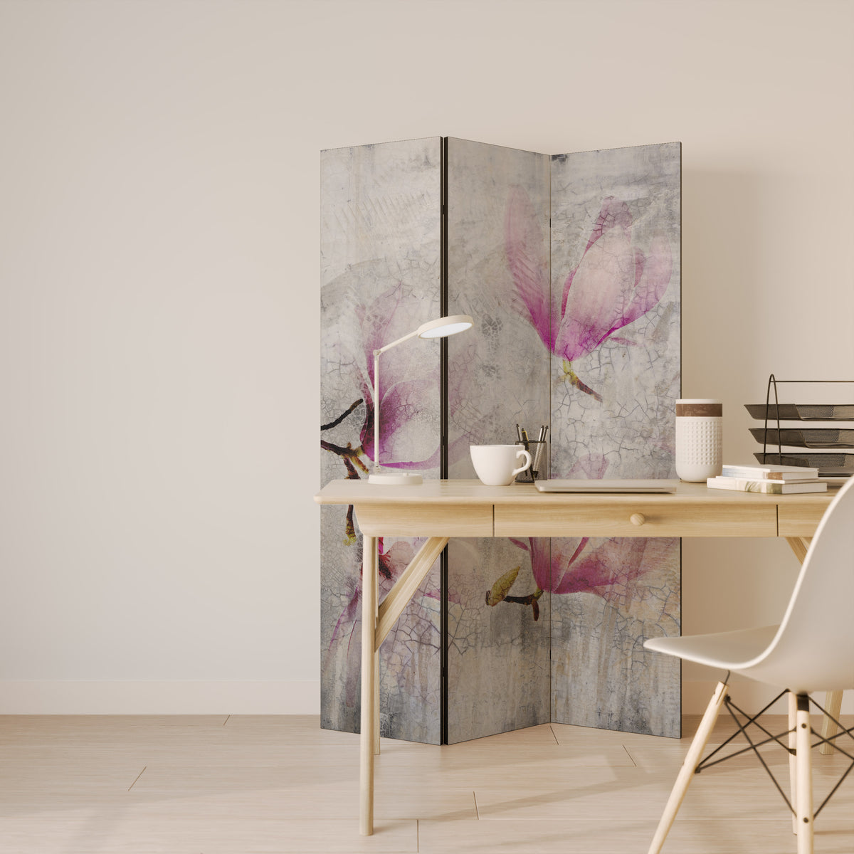 ASTONISHING MAGNOLIA 3-teiliger Paravent