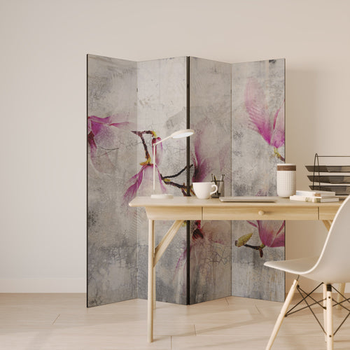 ASTONISHING MAGNOLIA Dekorativer Paravent - 4-teilig