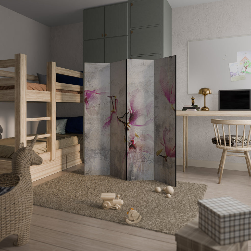 ASTONISHING MAGNOLIA 4-Panel Room Divider