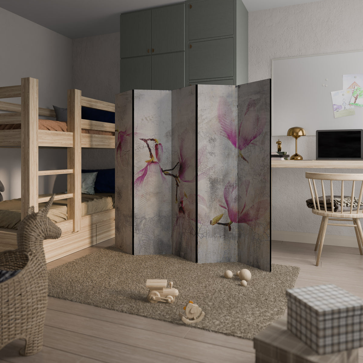 ASTONISHING MAGNOLIA 5-teiliger Paravent