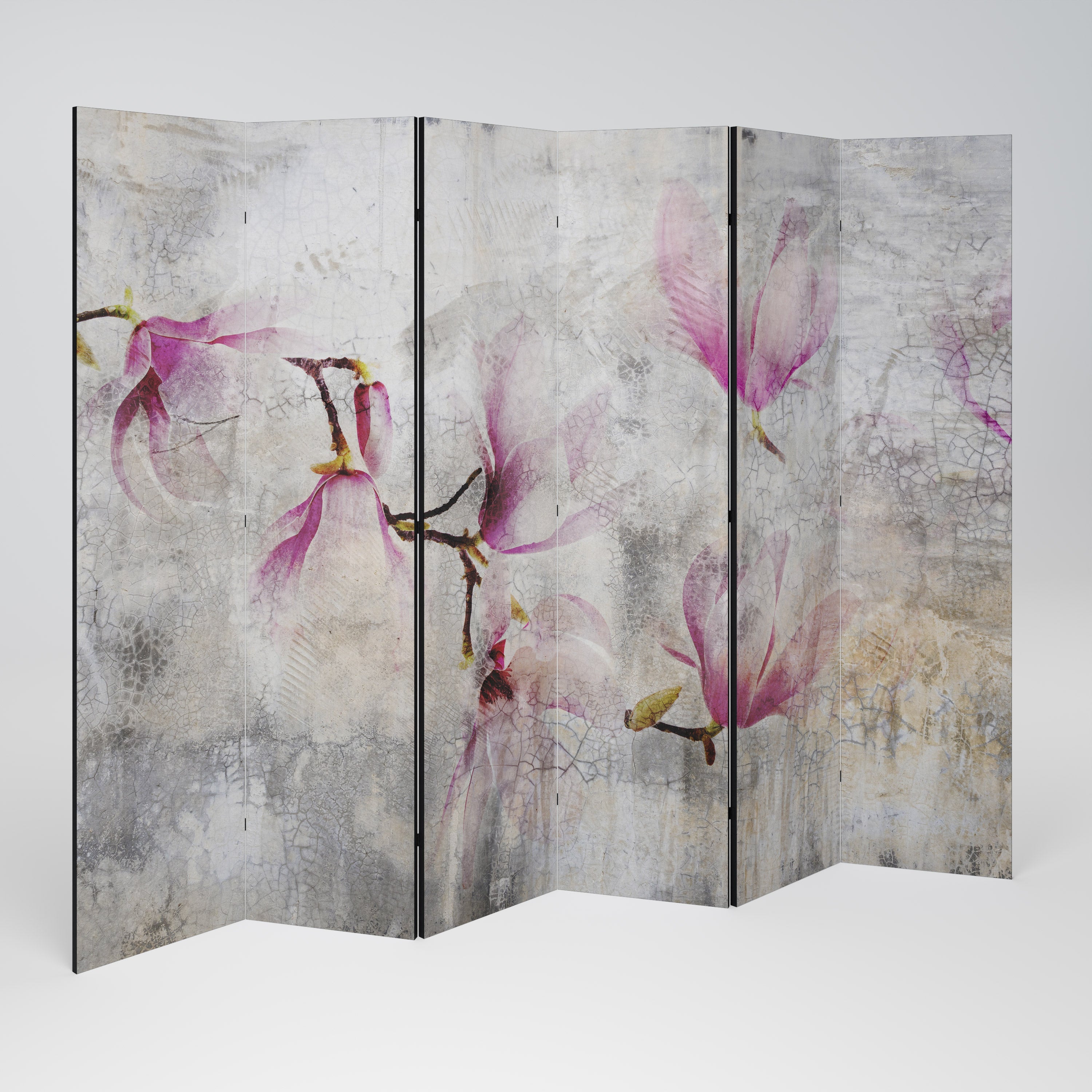 Dekorativer 6-teiliger Raumteiler ASTONISHING MAGNOLIA