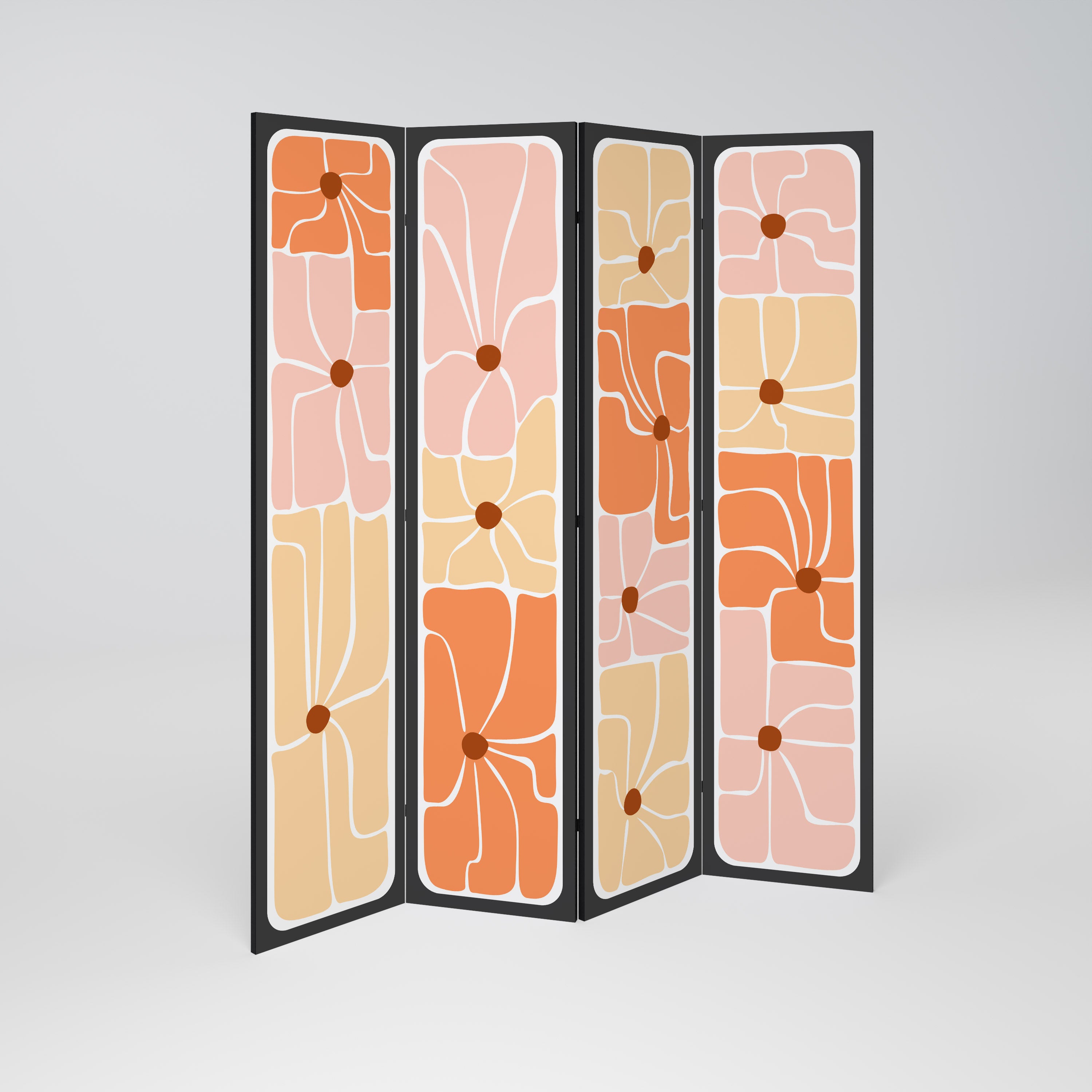 FINE CURRENTS 4-teiliger Paravent