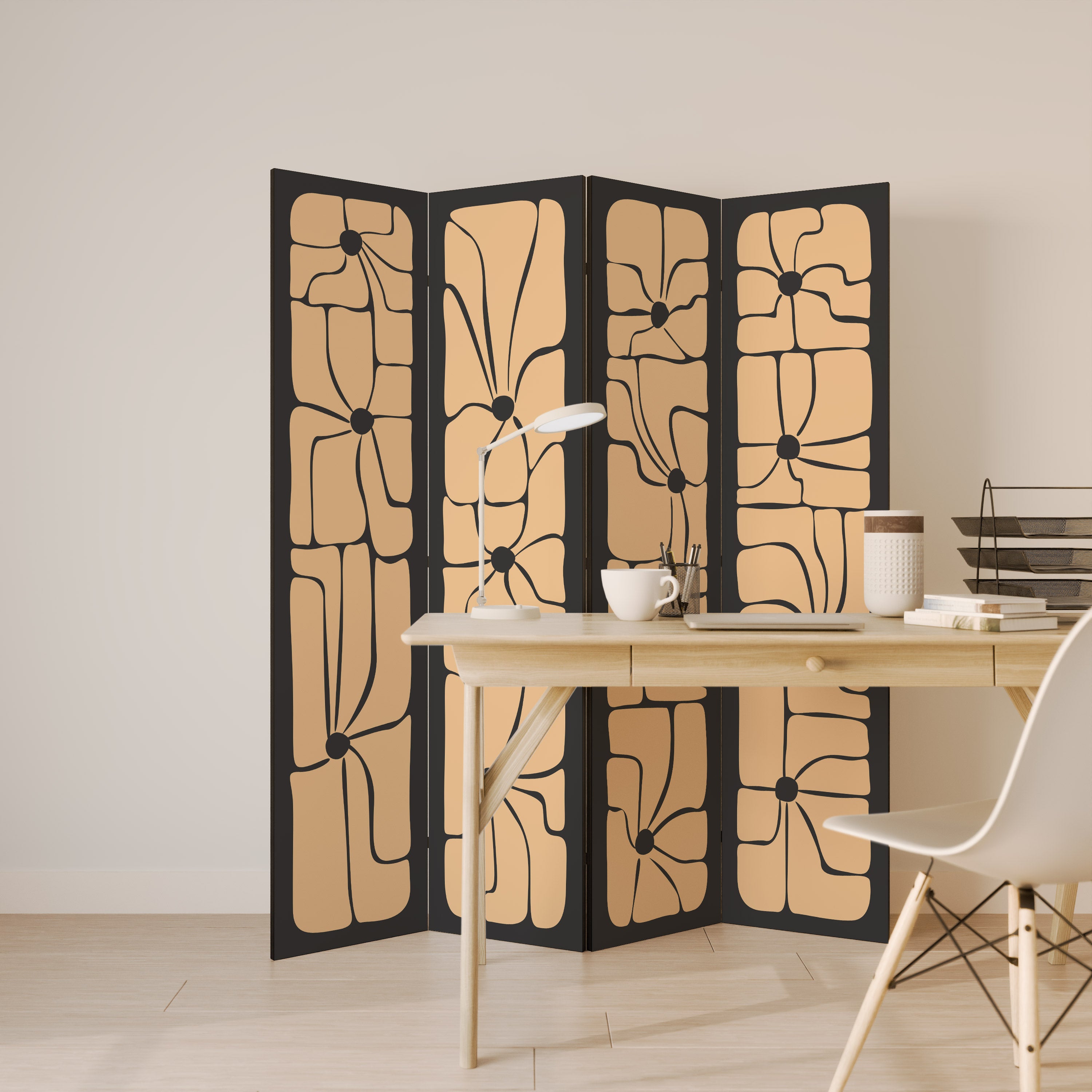 TRANQUIL CURRENTS 4-teiliger Paravent