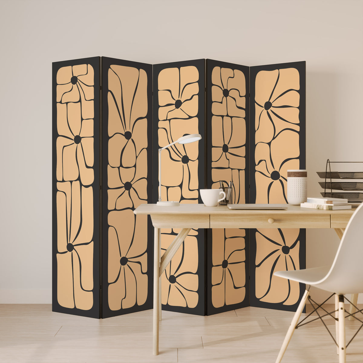 TRANQUIL CURRENTS 5-Panel Room Divider