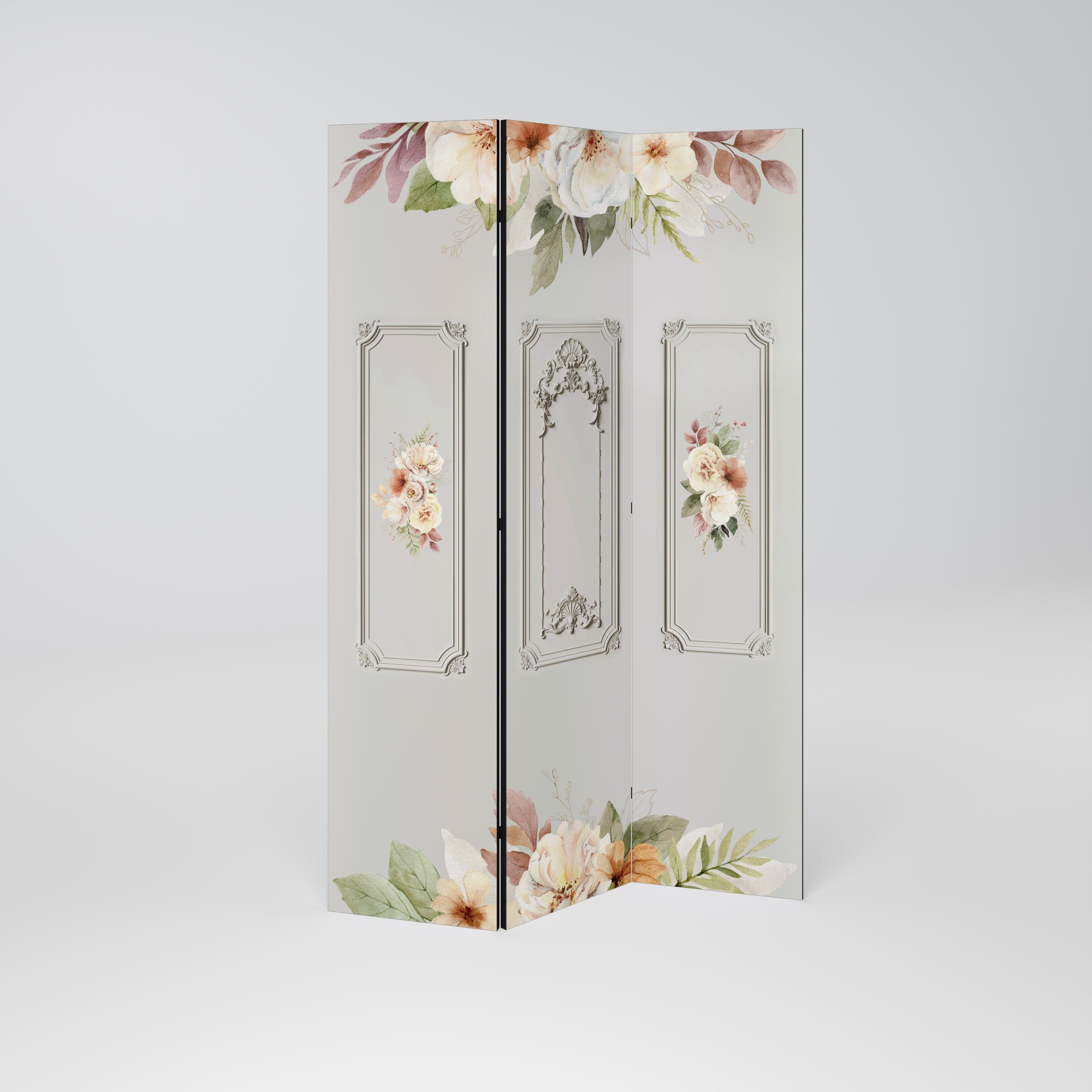 ELEGANT SHIELD Dekorativer 3-teiliger Raumteiler