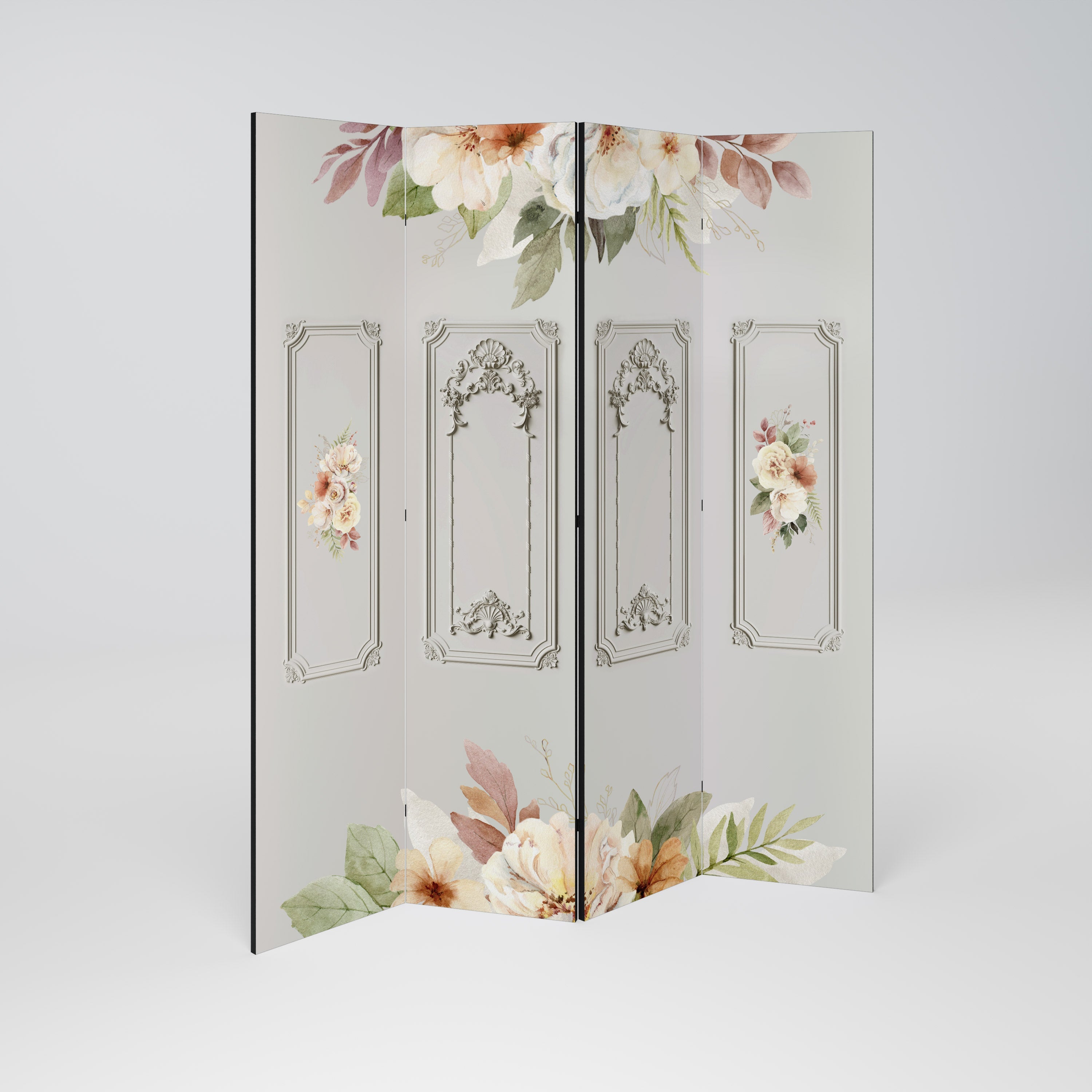 ELEGANT SHIELD Dekorativer 4-teiliger Raumteiler