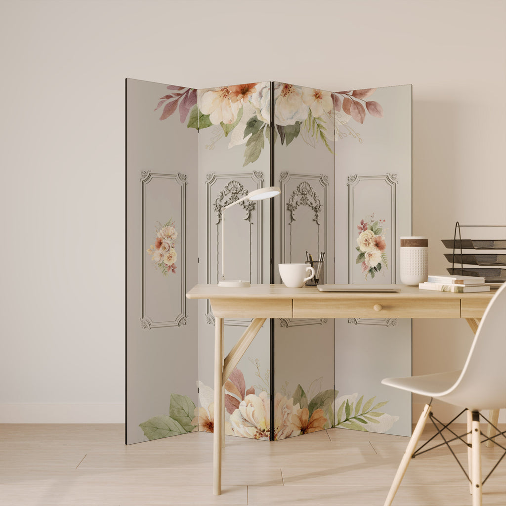 ELEGANT SHIELD Dekorativer 4-teiliger Raumteiler