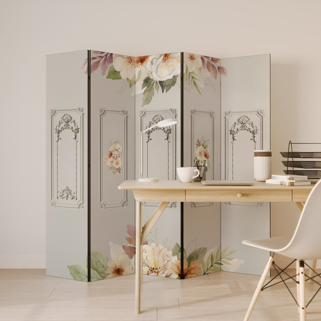 ELEGANT SHIELD Dekorativer 5-teiliger Raumteiler