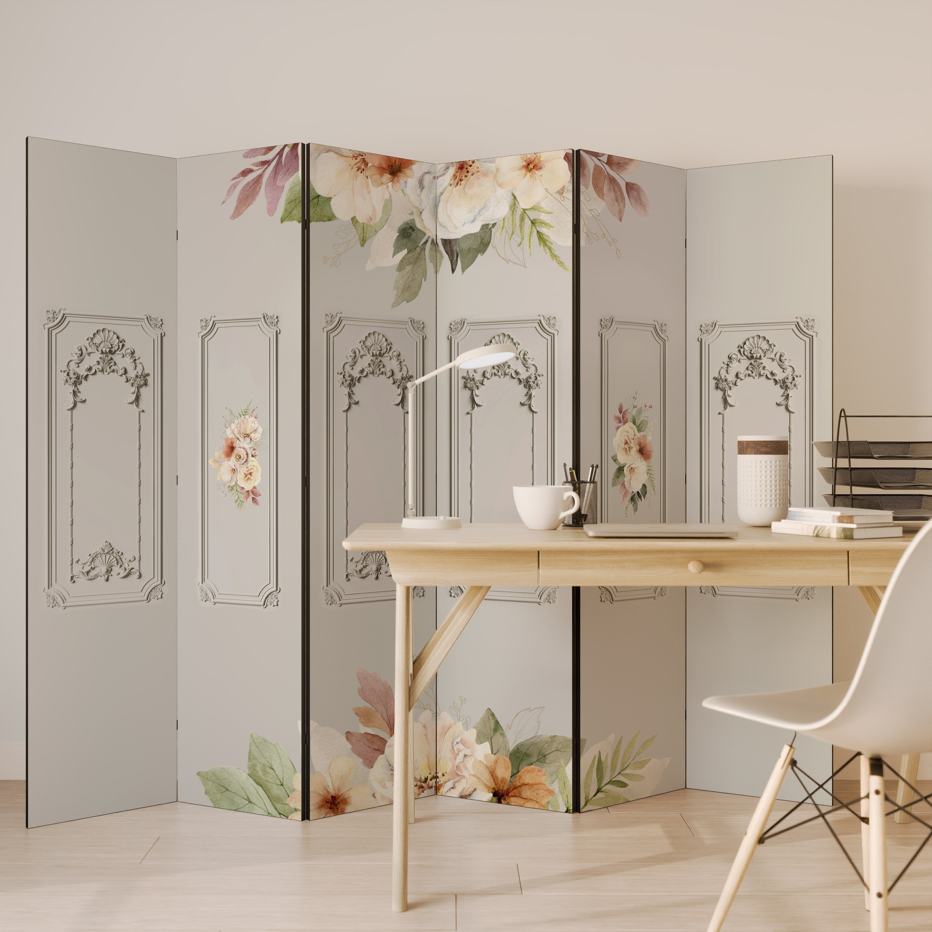 ELEGANT SHIELD Dekorativer 6-teiliger Raumteiler