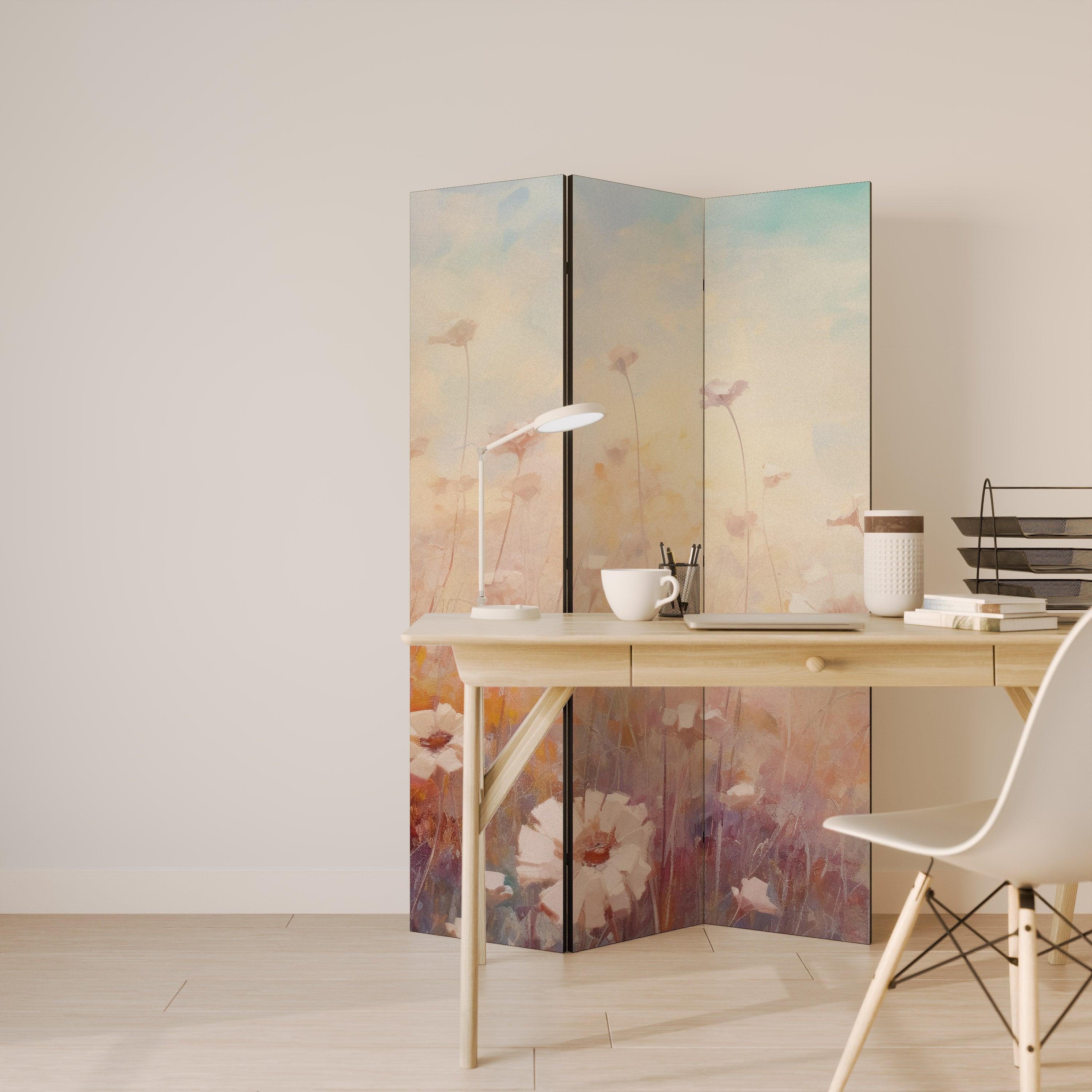 BREEZE OF COLORS Dekorativer 3-teiliger Raumteiler