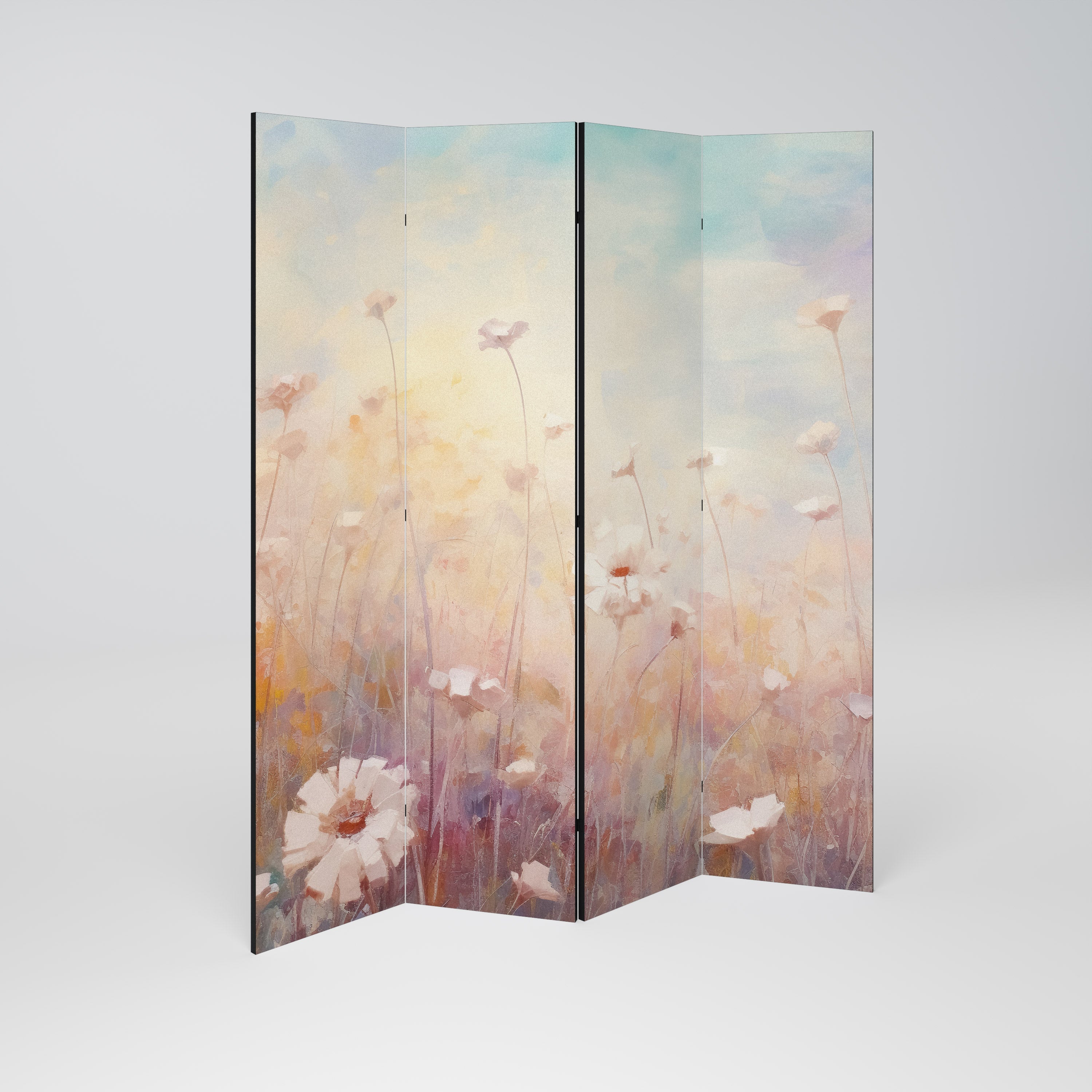 BREEZE OF COLORS Dekorativer 4-teiliger Raumteiler
