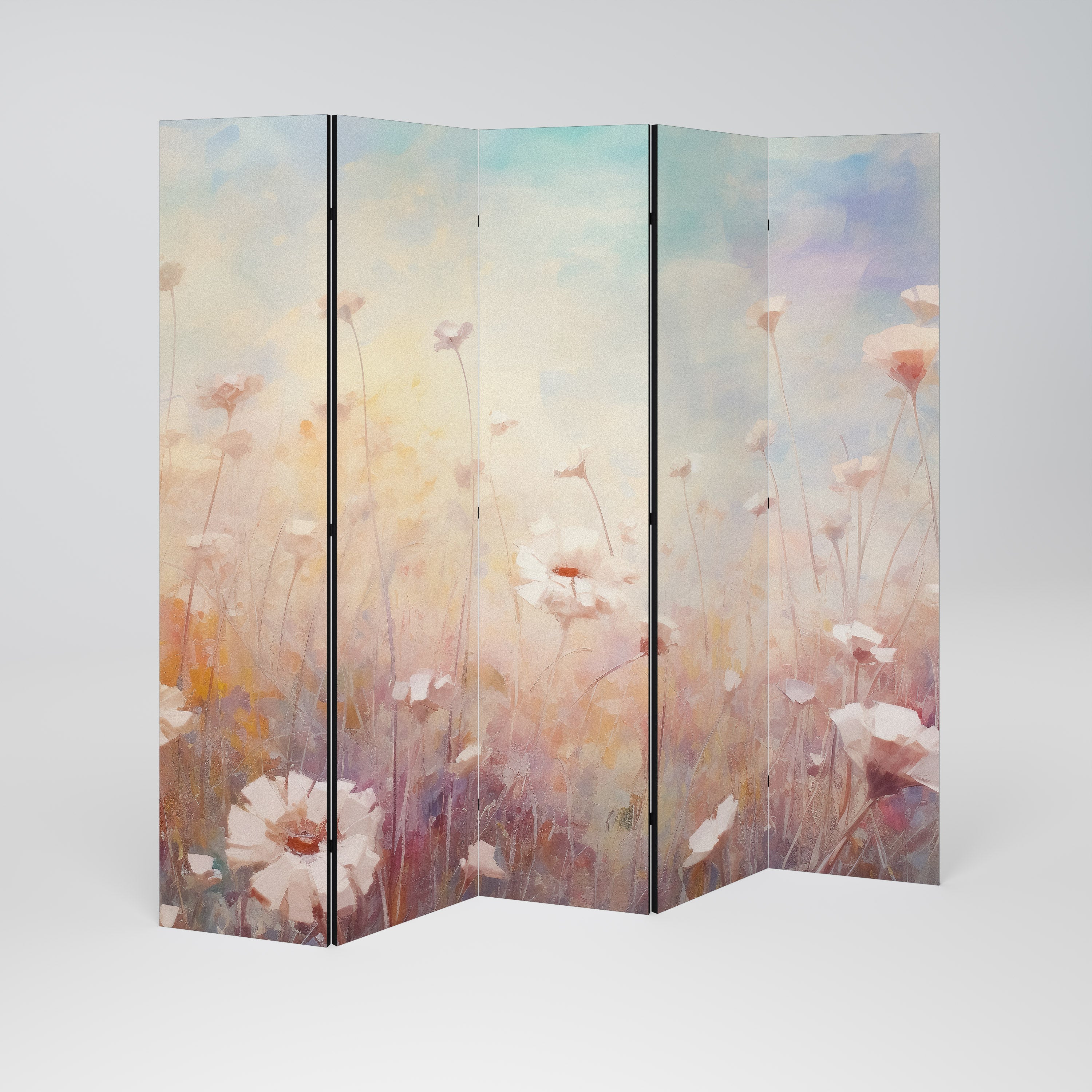 BREEZE OF COLORS Dekorativer 5-teiliger Raumteiler
