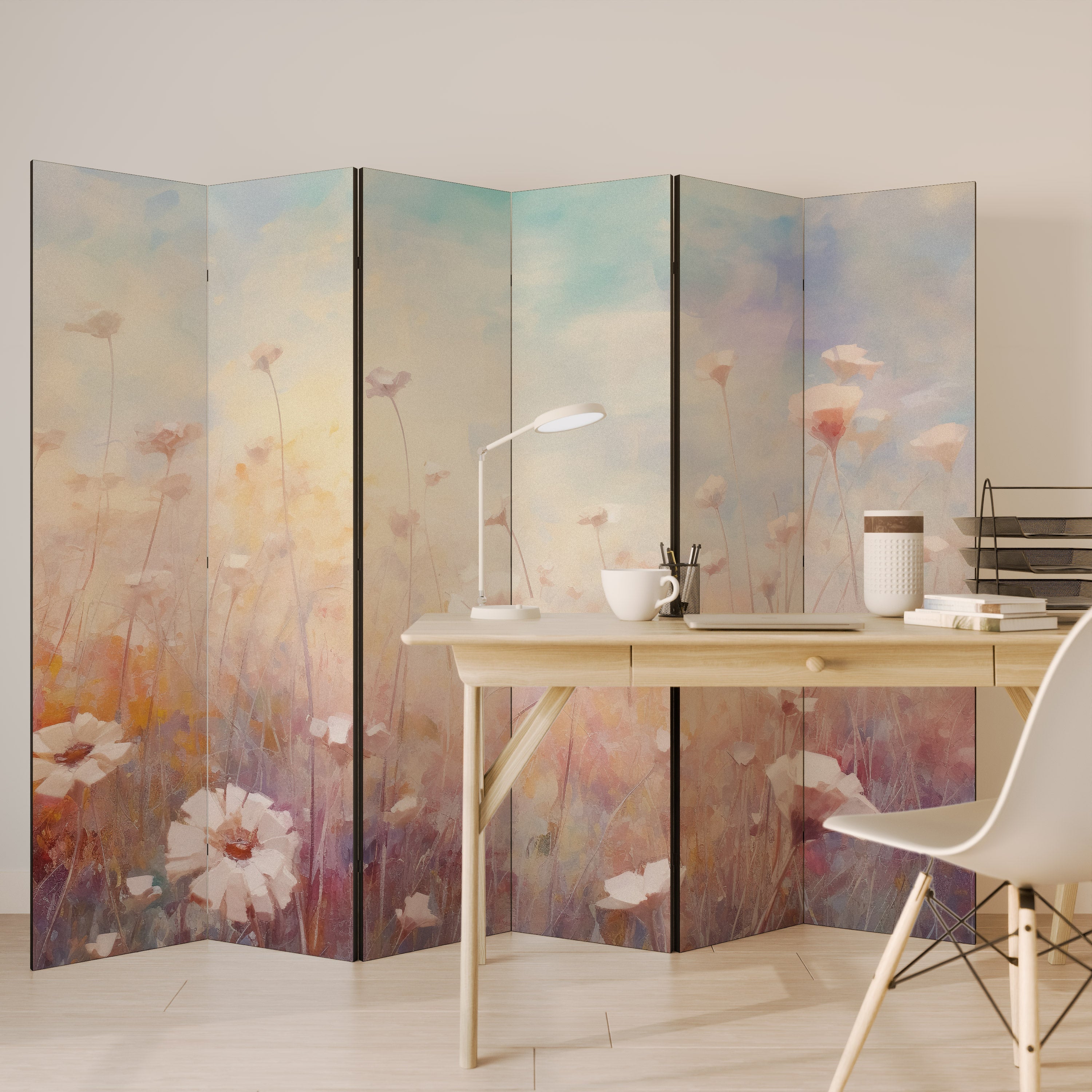 BREEZE OF COLORS Dekorativer 6-teiliger Raumteiler