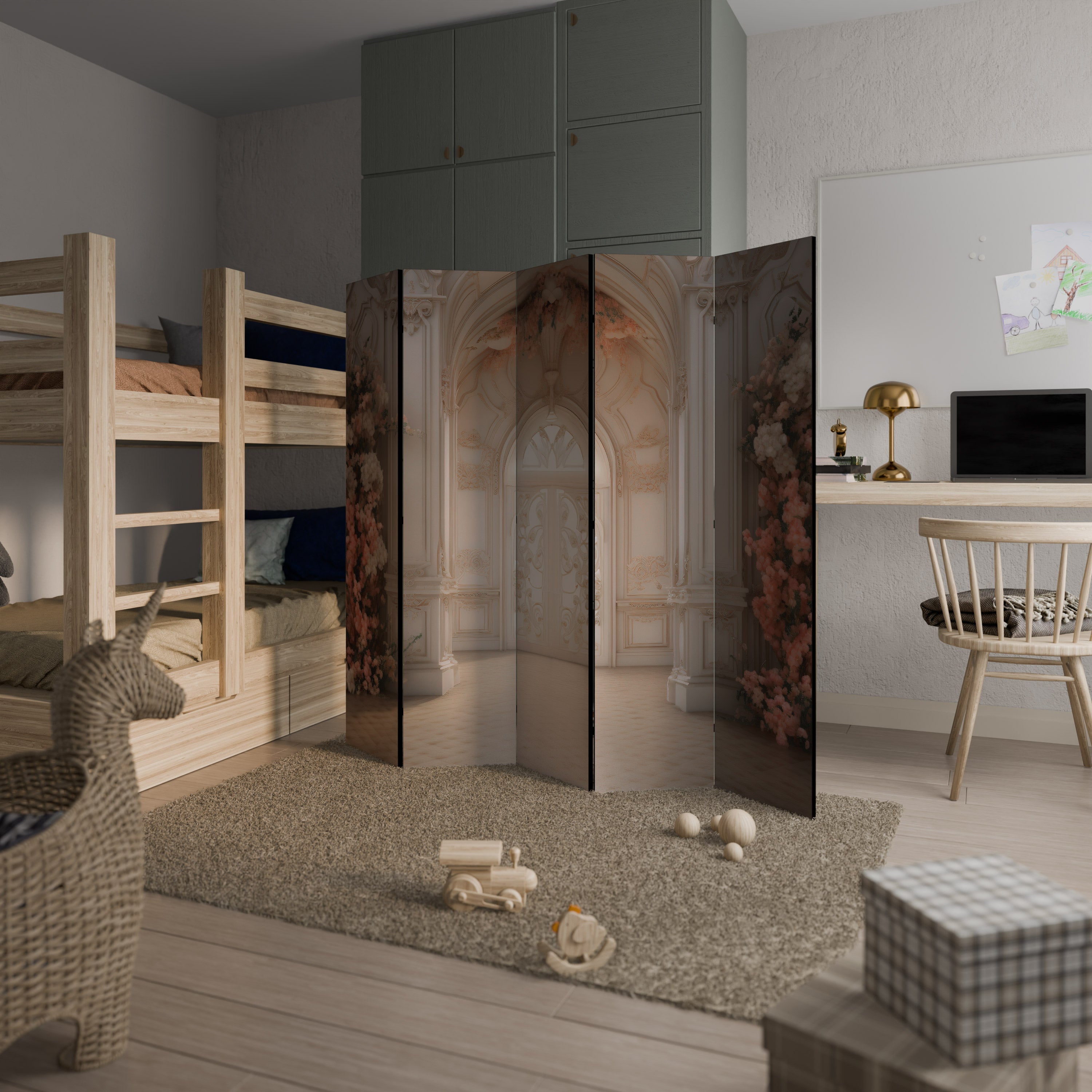 VIVID DREAMSCAPE DOORS Dekorativer 5-teiliger Raumteiler